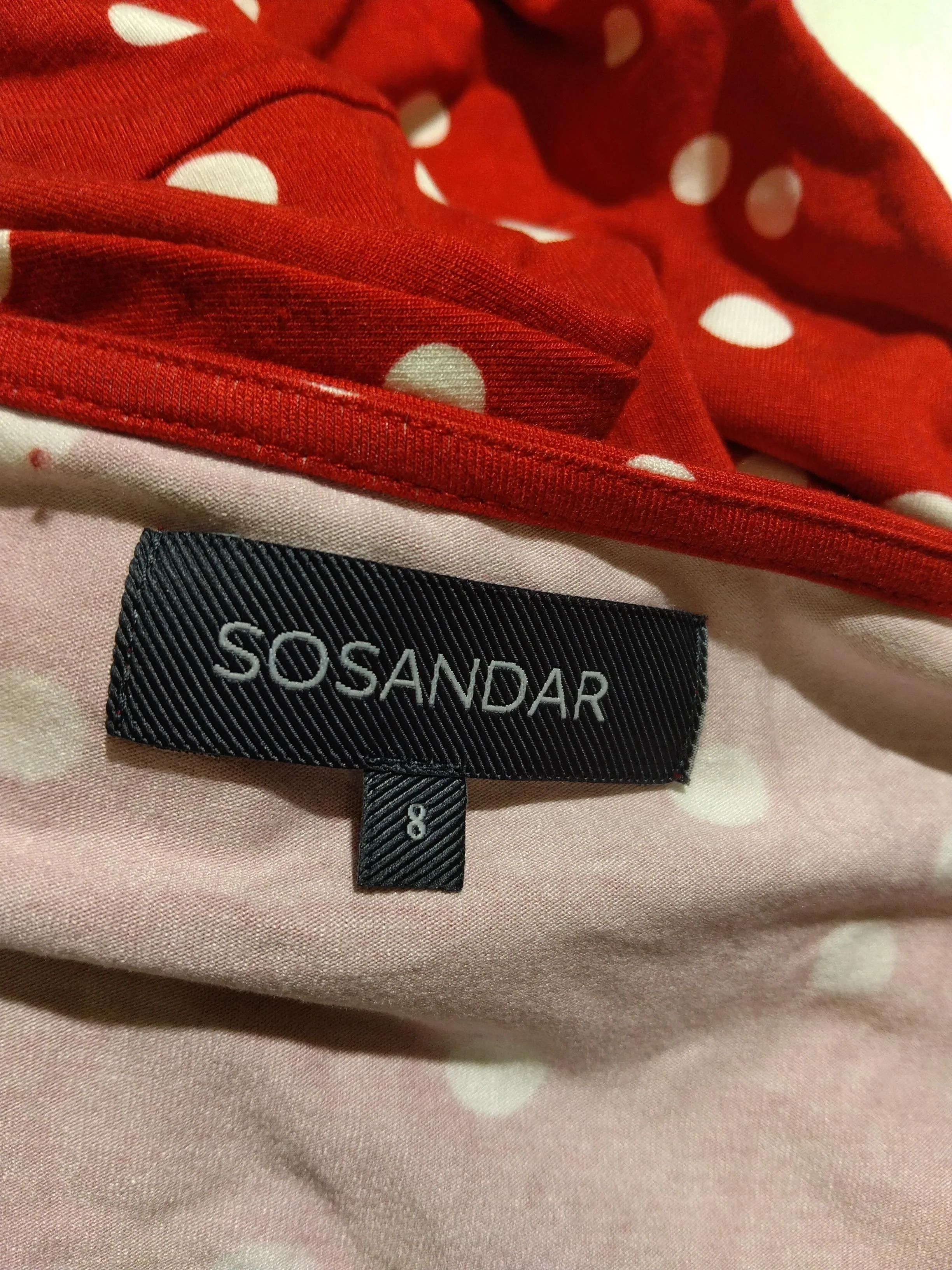 Sosandar Skater Midi Dress UK8 in Red - Image 5