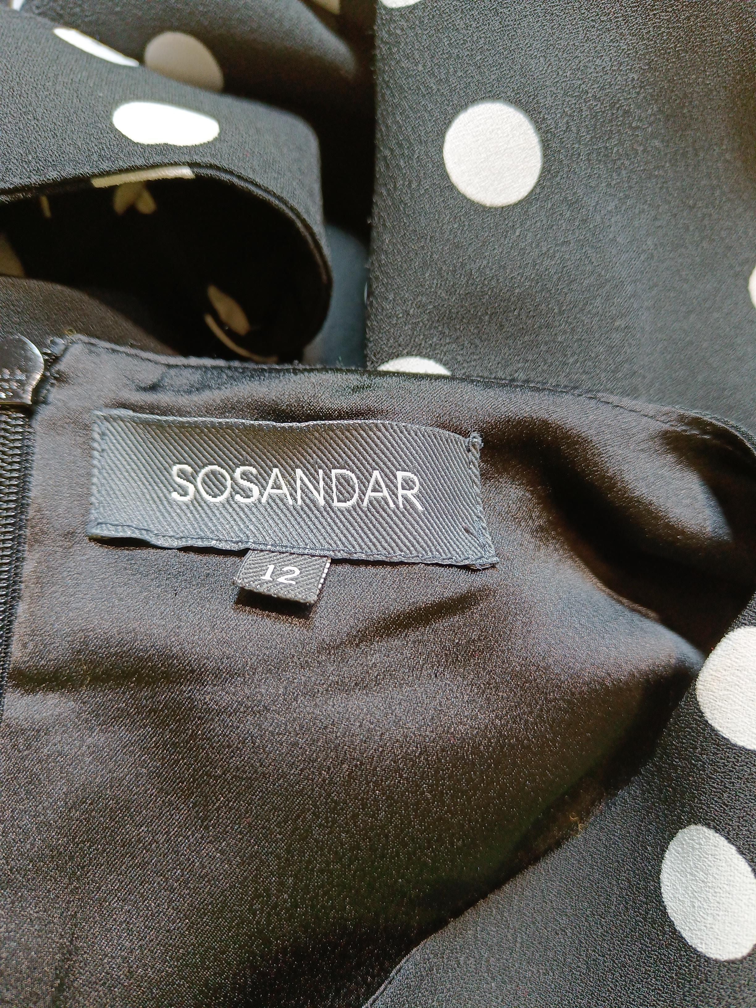 Sosandar Skater Mini Dress UK12 in Black - Image 5