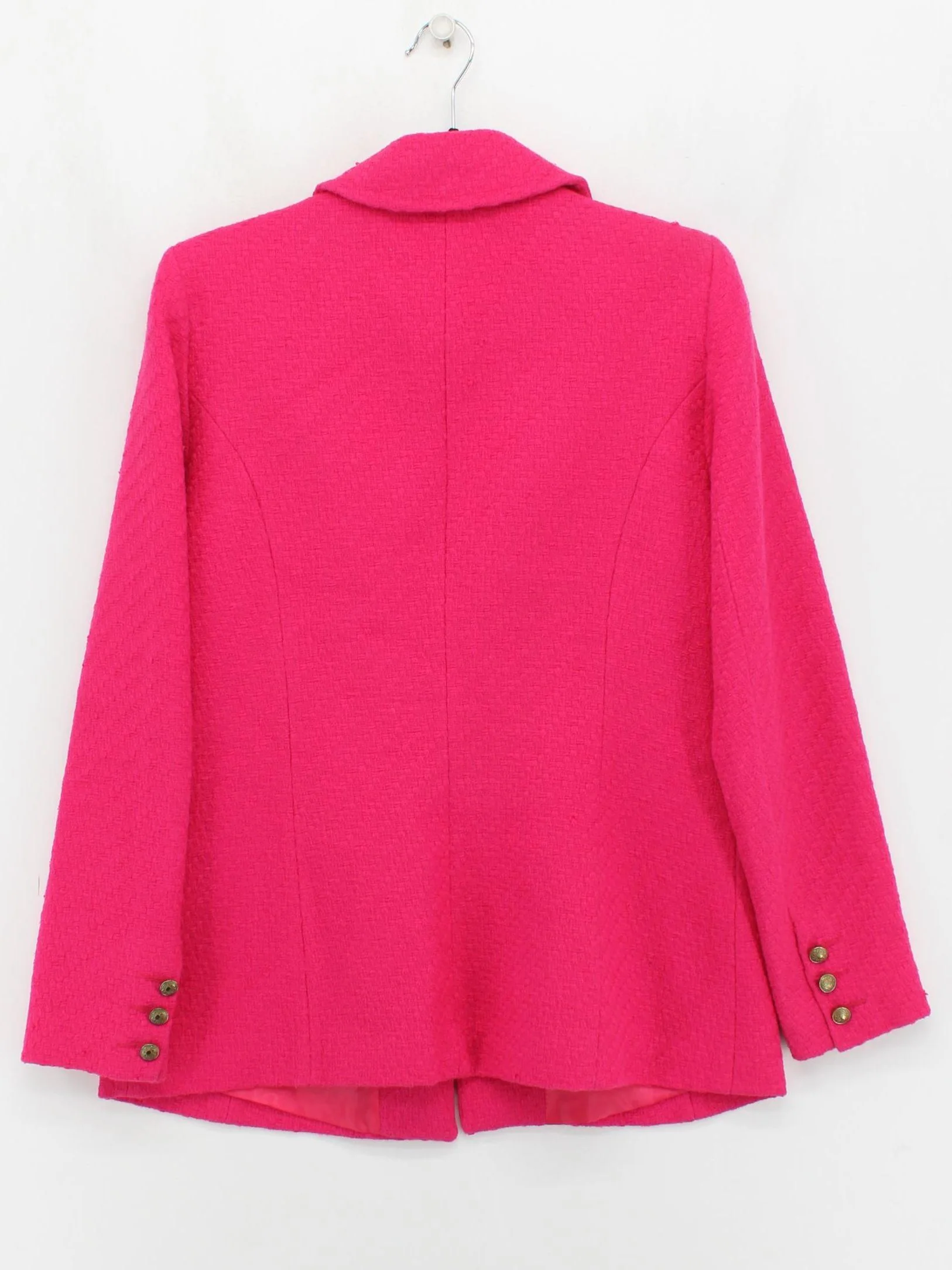 Sosandar Women's Blazer UK 12 Pink Cotton with Polyester Overcoat - Image 2