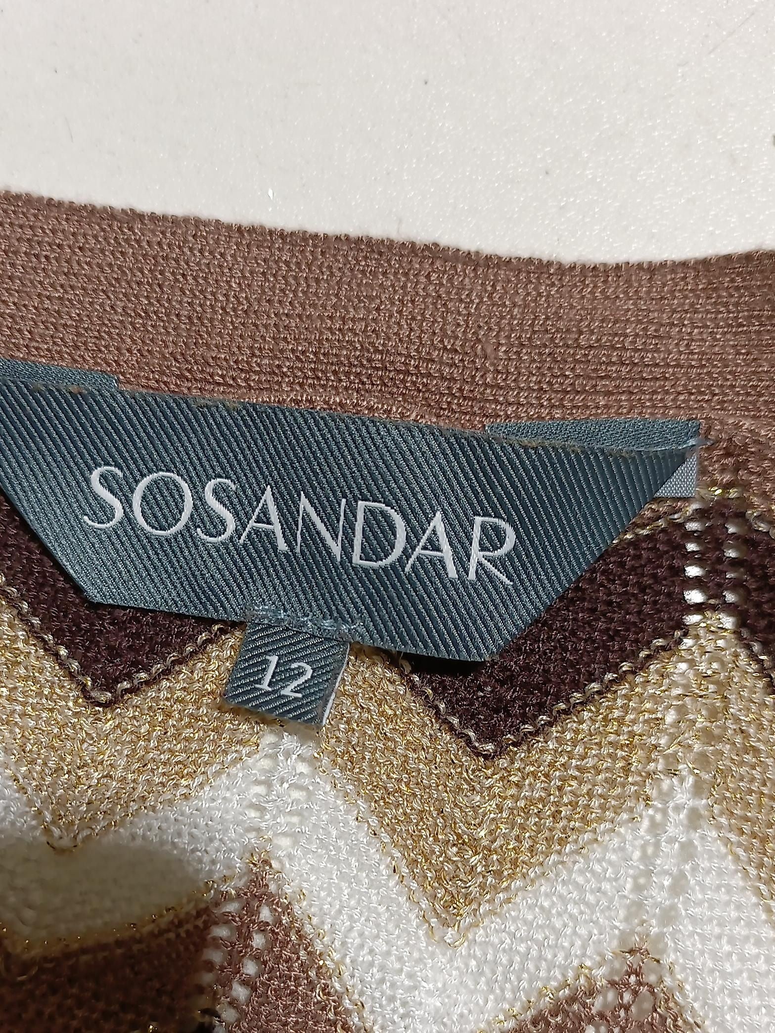 Sosandar Women's Cardigan UK 12 Brown Viscose with Polyester, Other Cardigan - Image 5