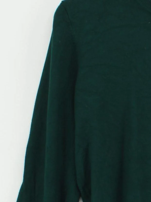 Sosandar Women's Jumper UK 16 Green Viscose with Nylon Crew Neck Pullover - Image 4