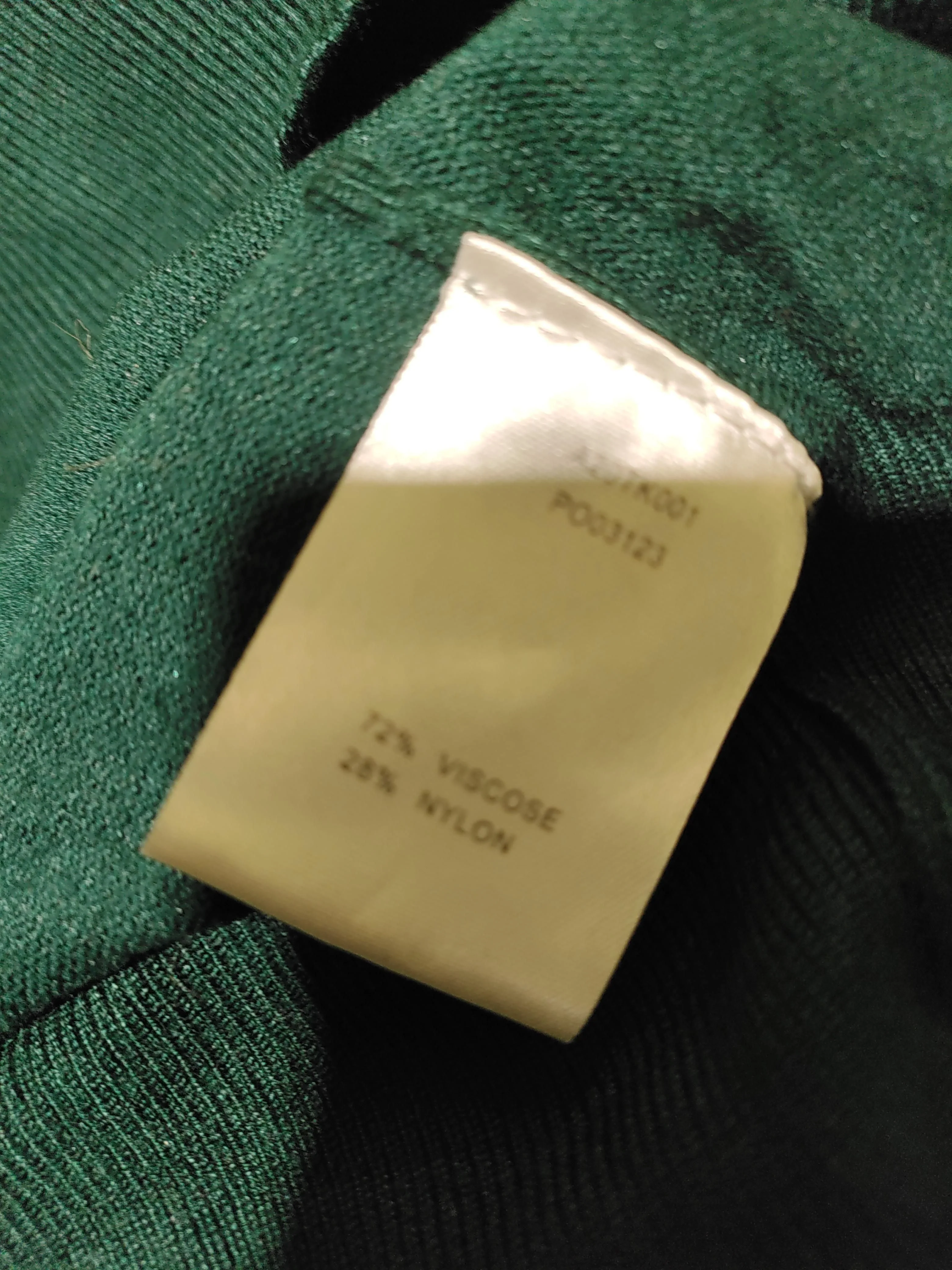 Sosandar Women's Jumper UK 16 Green Viscose with Nylon Crew Neck Pullover - Image 6