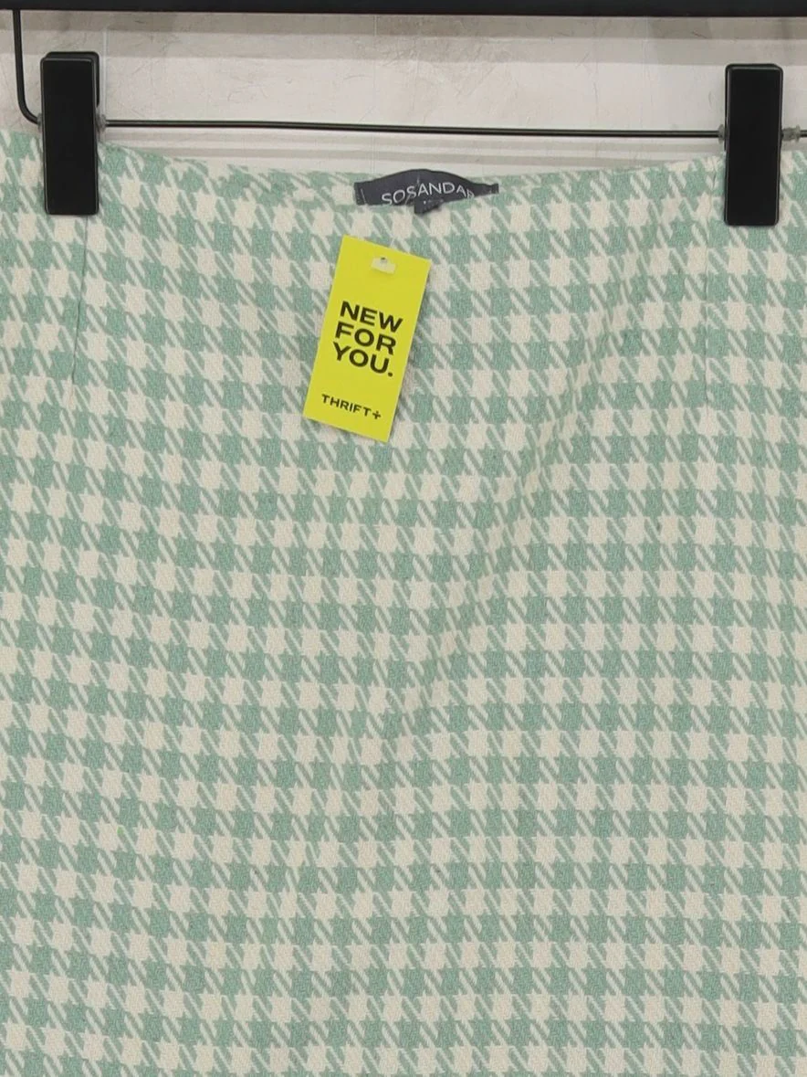 Sosandar Women's Mini Skirt M Multi Checkered 100% Other Short Mini - Image 3