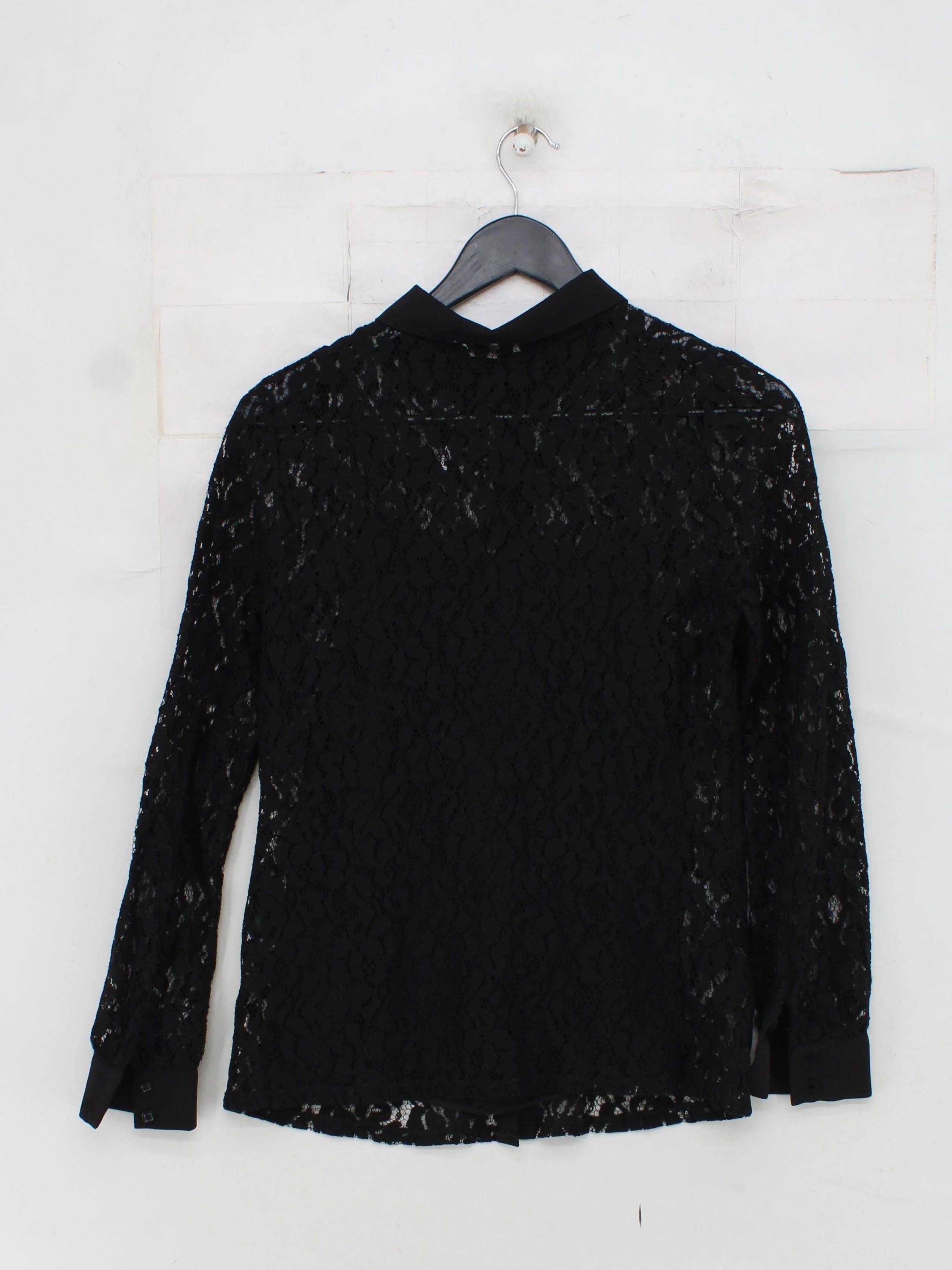 Sosandar Women's Shirt UK 10 Black 100% Other Long Sleeve Collared Basic - Image 2