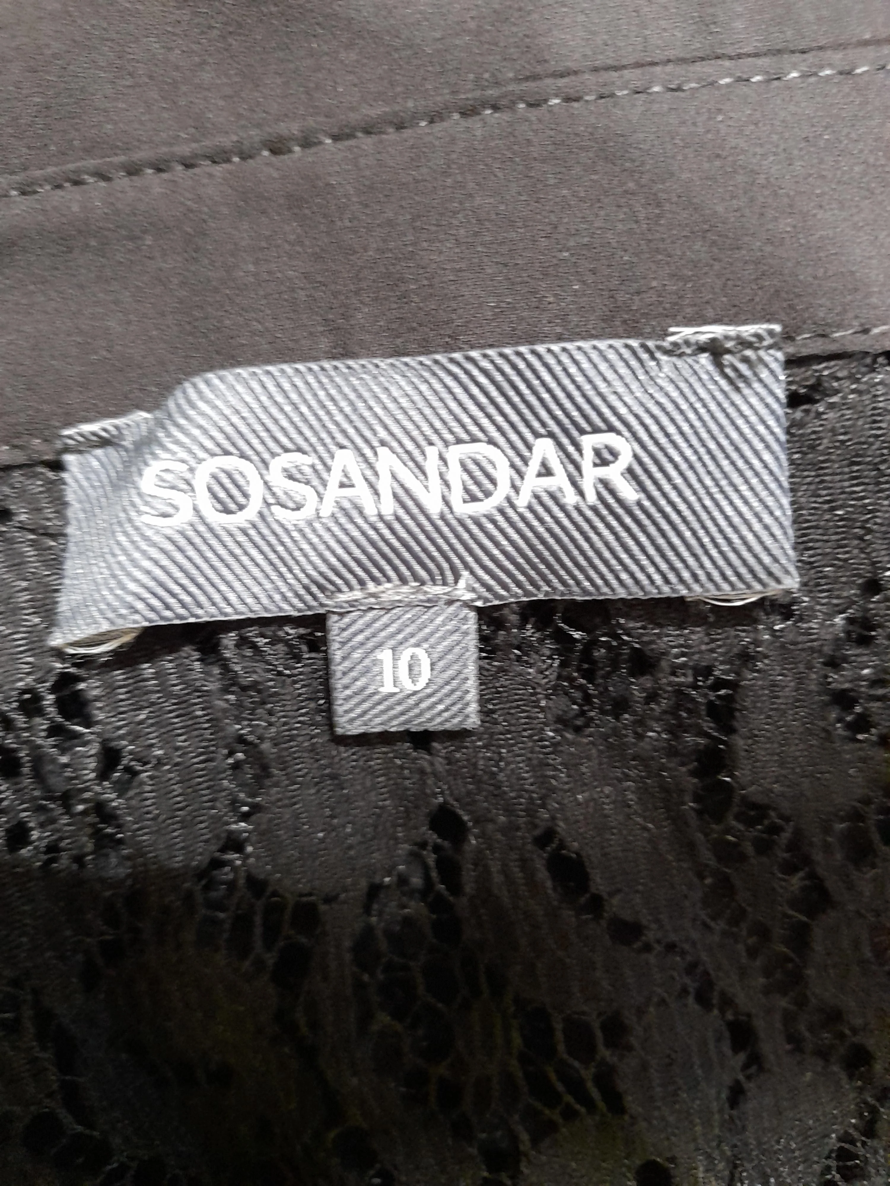 Sosandar Women's Shirt UK 10 Black 100% Other Long Sleeve Collared Basic - Image 5