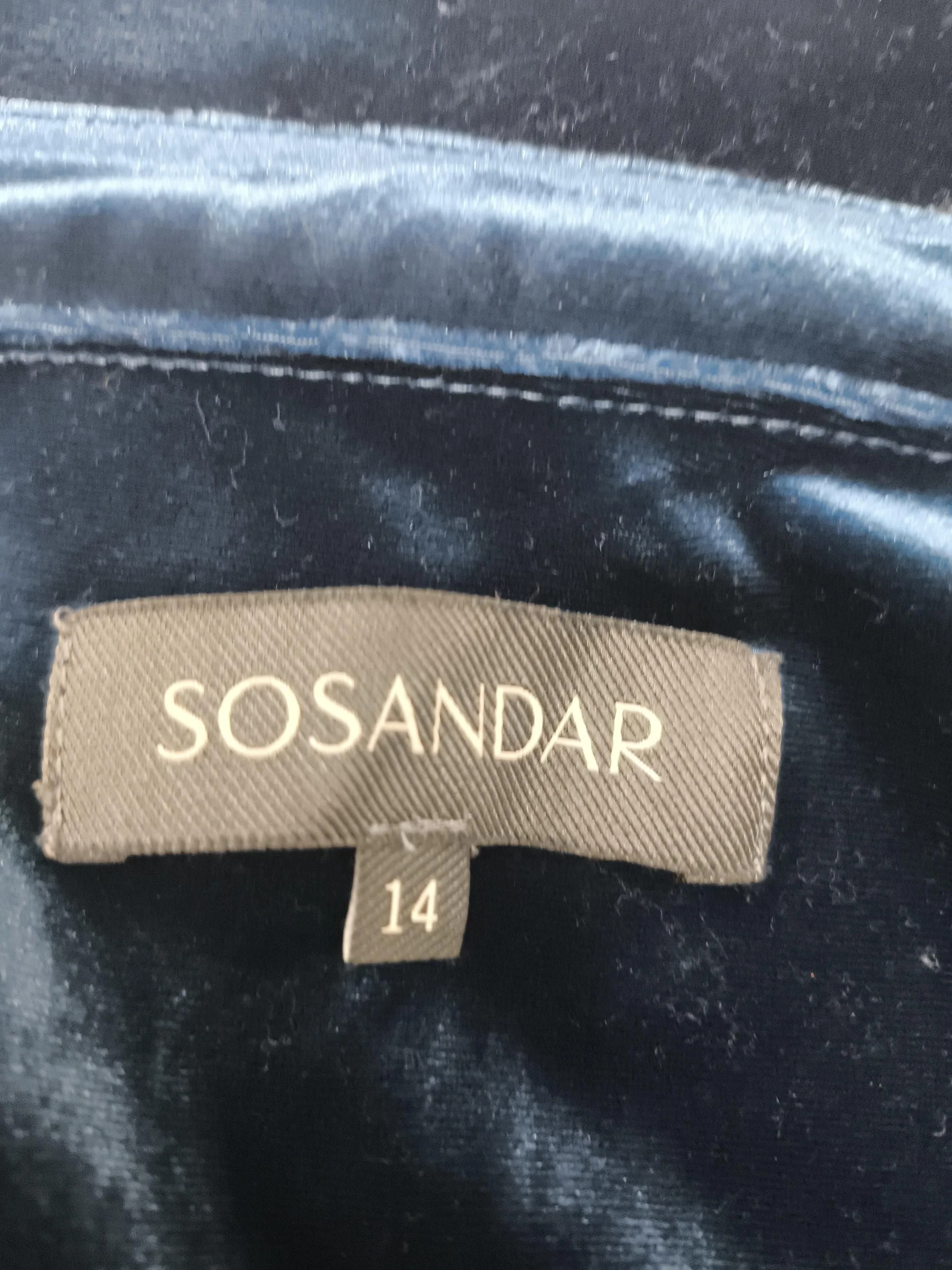 Sosandar Women's Shirt UK 14 Blue Polyester with Elastane Basic - Image 5