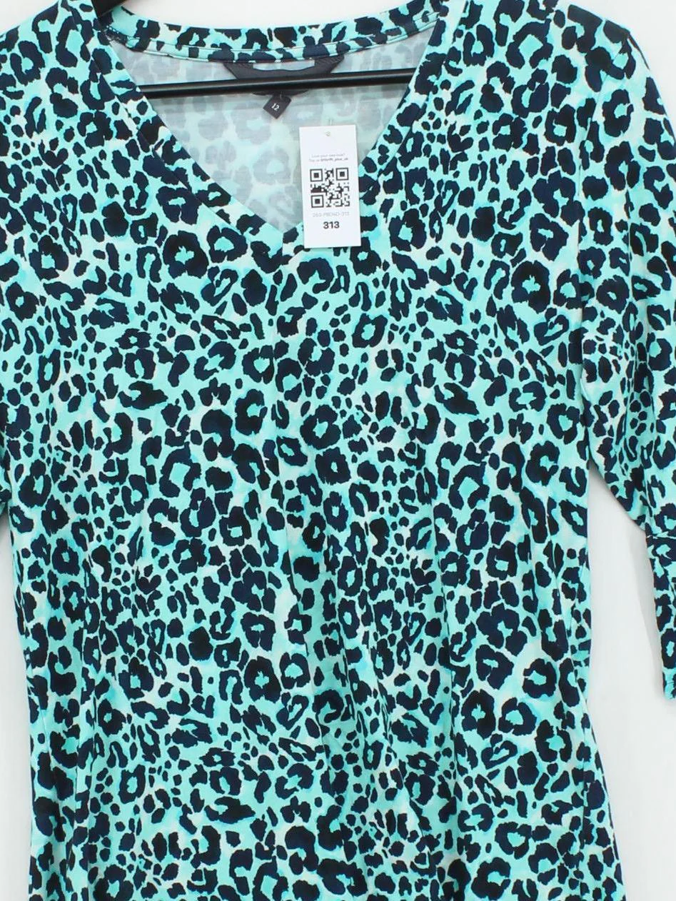 Sosandar Women's Top UK 12 Multi Viscose with Elastane Basic - Image 3