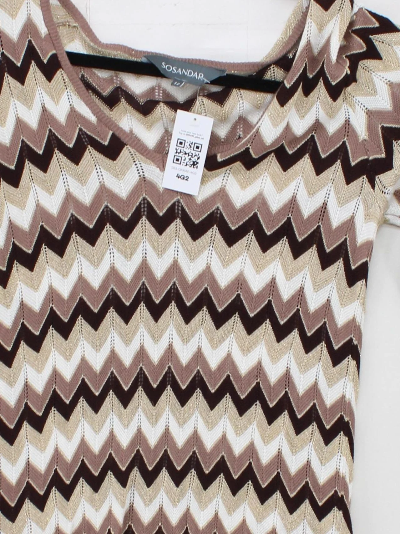 Sosandar Women's Top UK 12 Multi Viscose with Polyester Jersey - Image 3