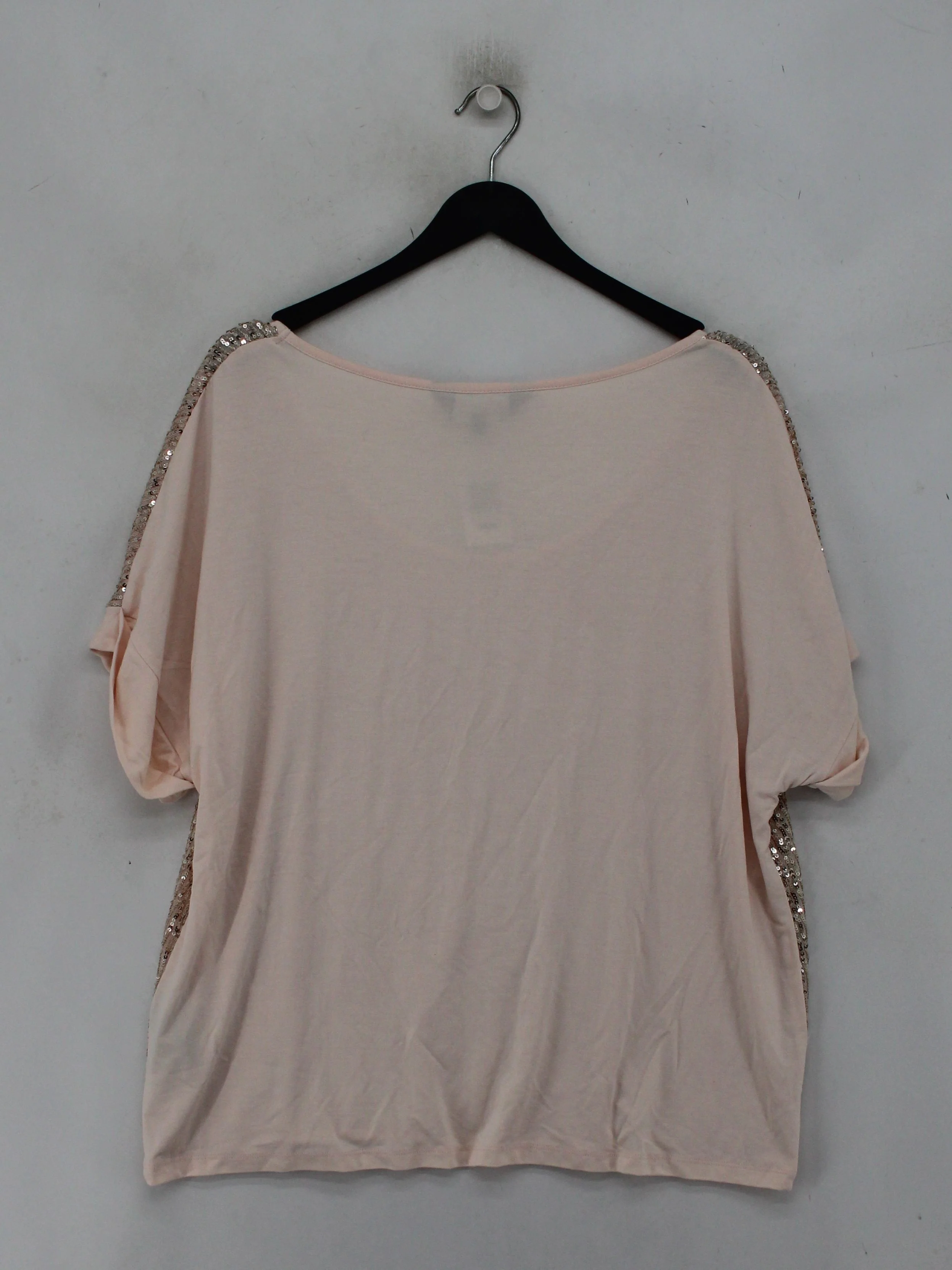 Sosandar Women's Top UK 18 Pink 100% Other Short Sleeve Round Neck Basic - Image 2