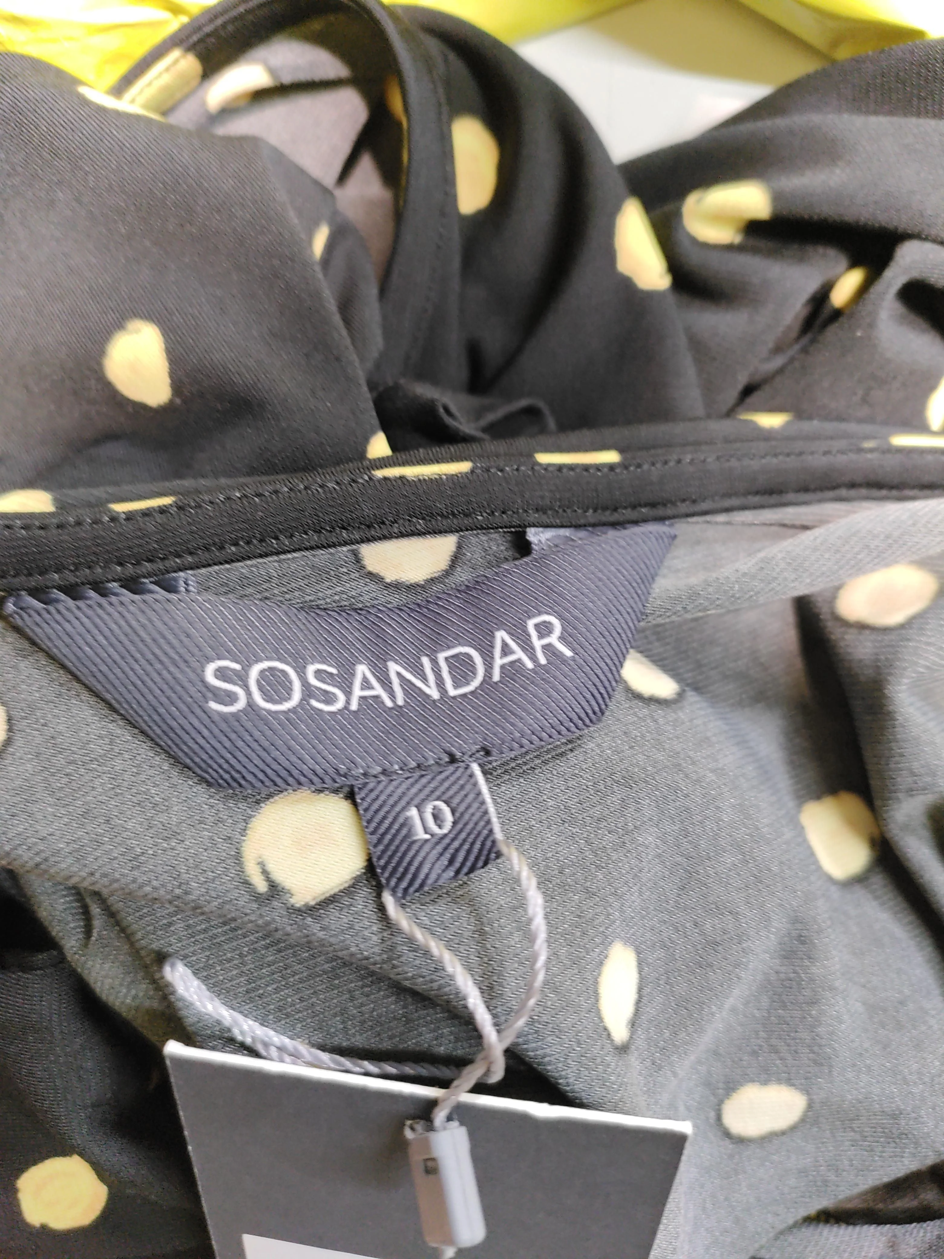 Sosandar Wrap Midi Dress UK10 in Black - Image 5