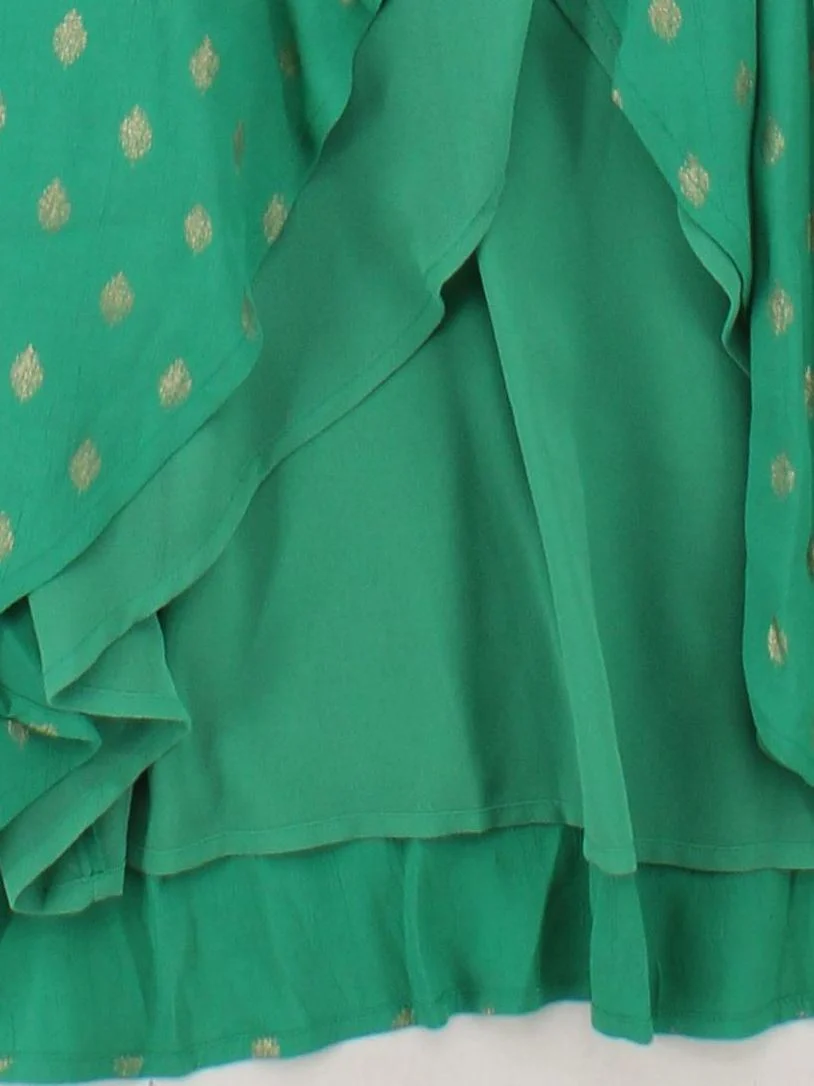 Sosandar Wrap Midi Dress UK10 in Green - Image 4
