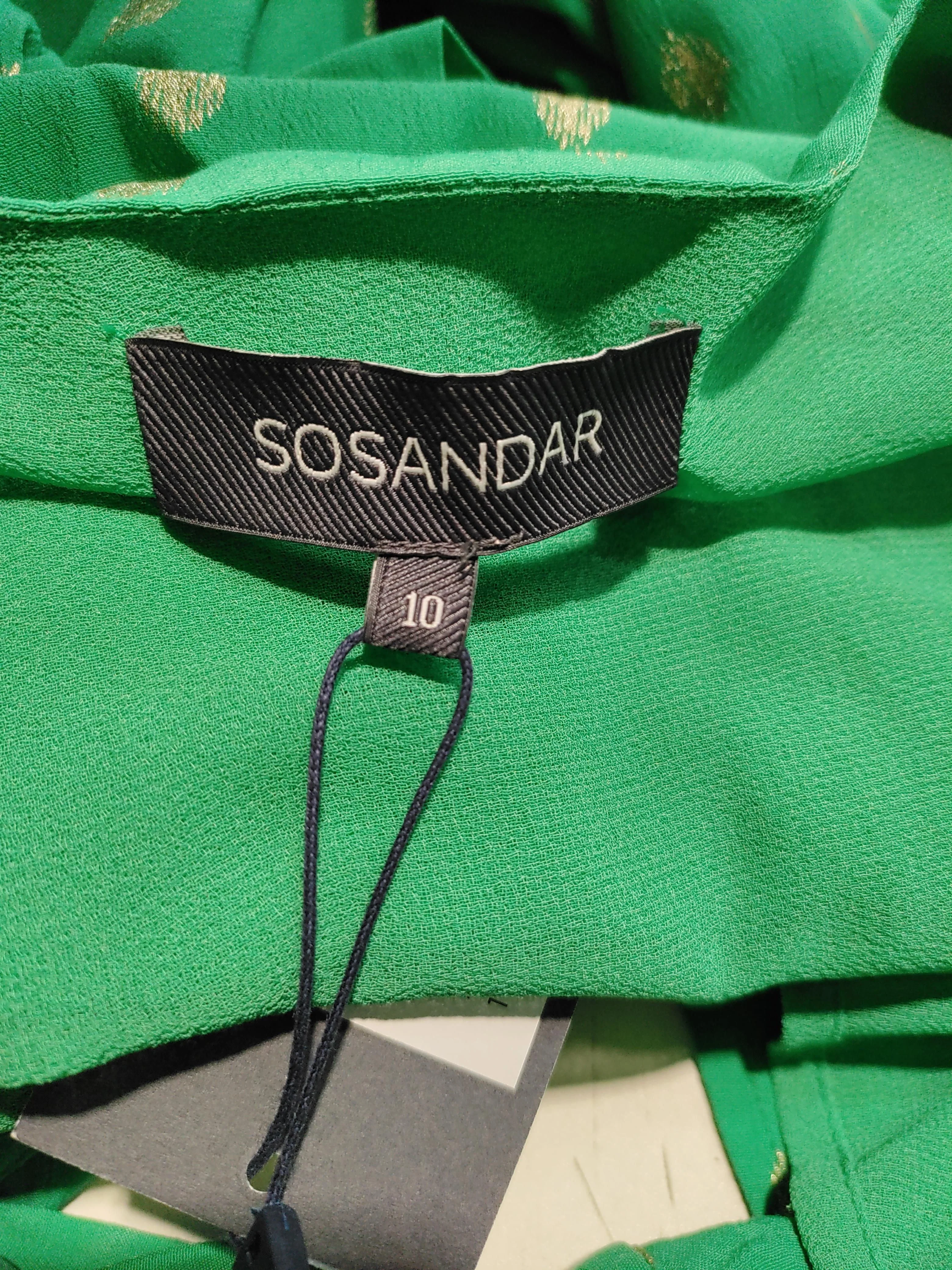 Sosandar Wrap Midi Dress UK10 in Green - Image 5