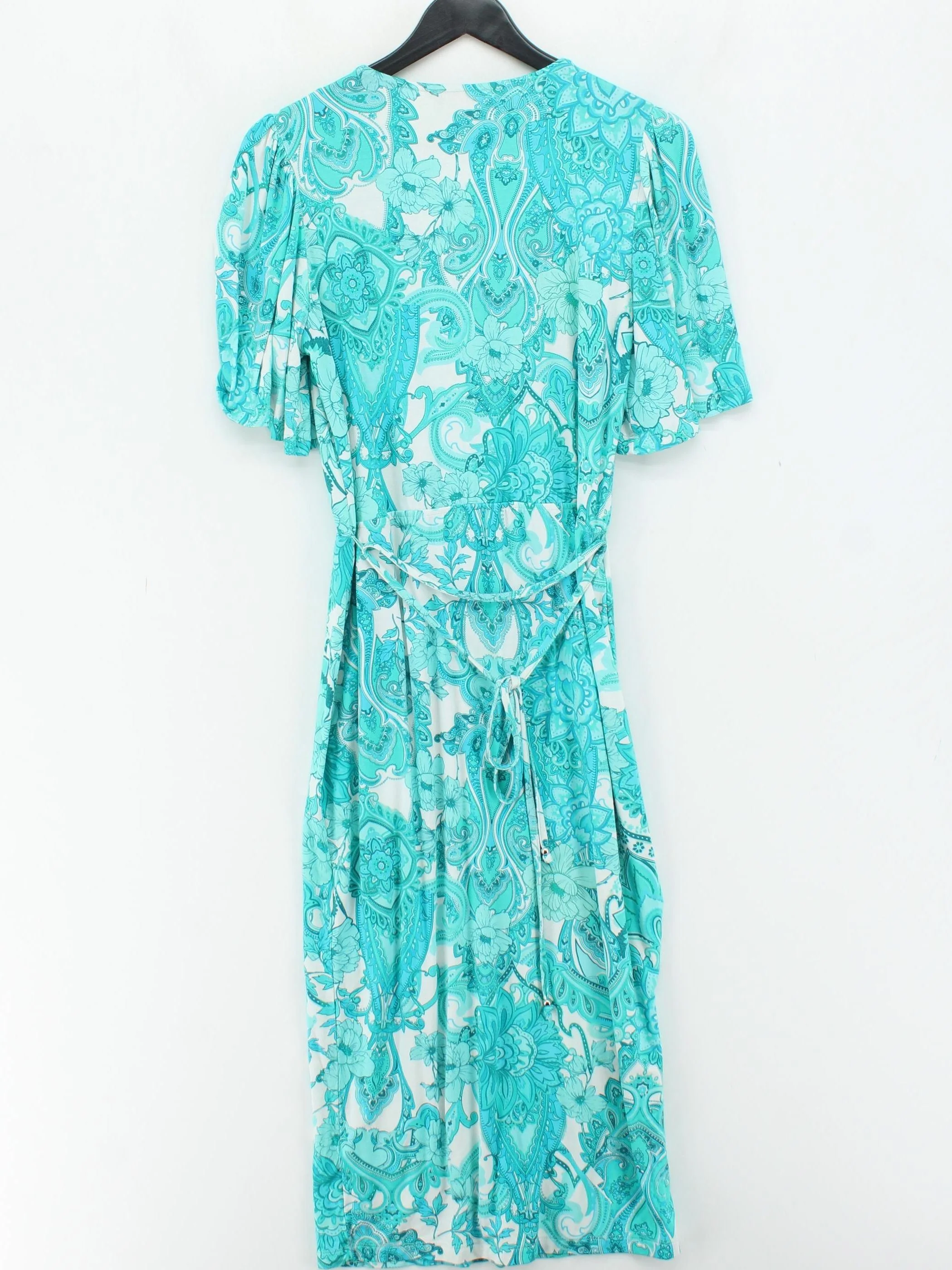 Sosandar Wrap Midi Dress UK12 in Blue - Image 2