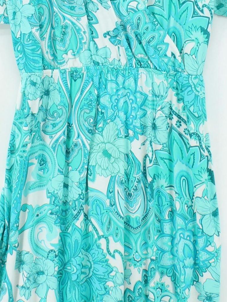 Sosandar Wrap Midi Dress UK12 in Blue - Image 3