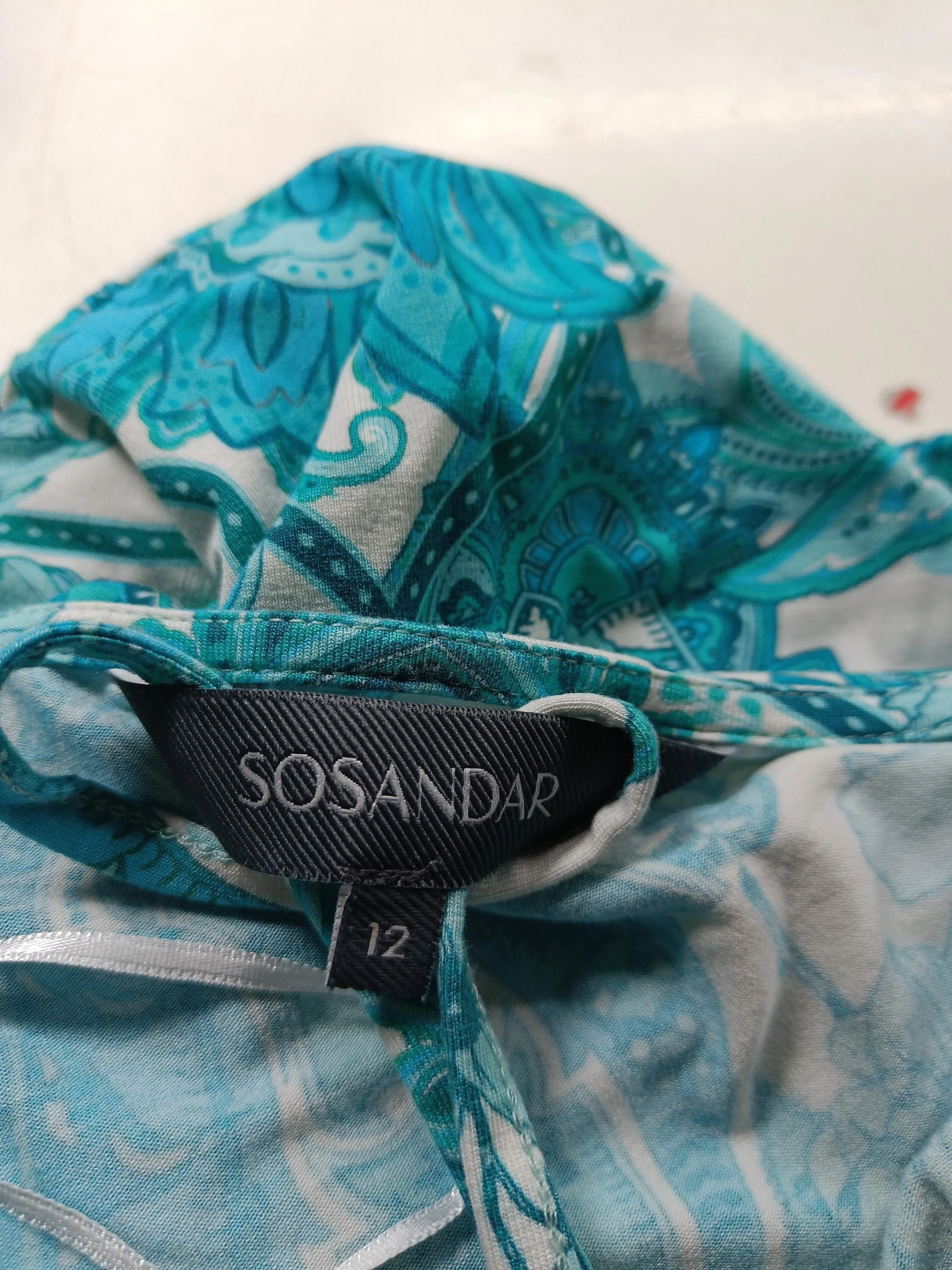 Sosandar Wrap Midi Dress UK12 in Blue - Image 5