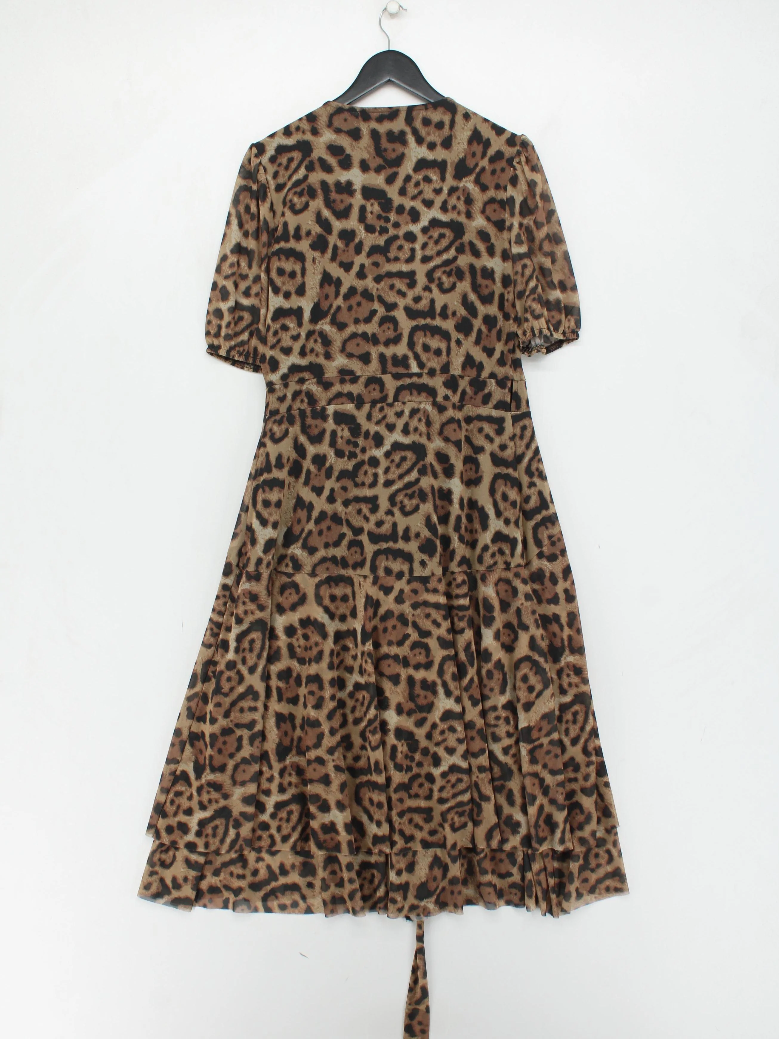 Sosandar Wrap Midi Dress UK14 in Brown - Image 2