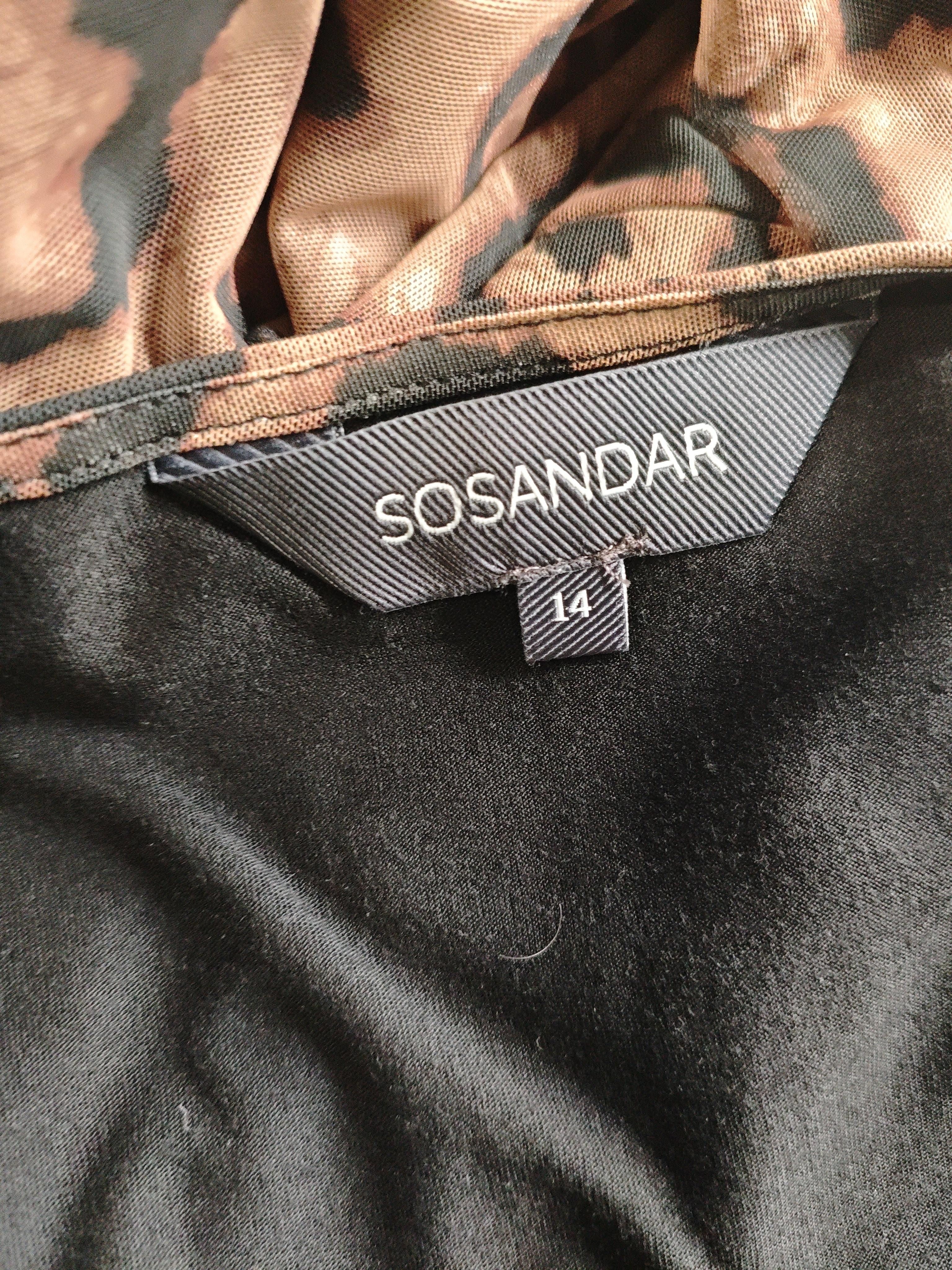 Sosandar Wrap Midi Dress UK14 in Brown - Image 5
