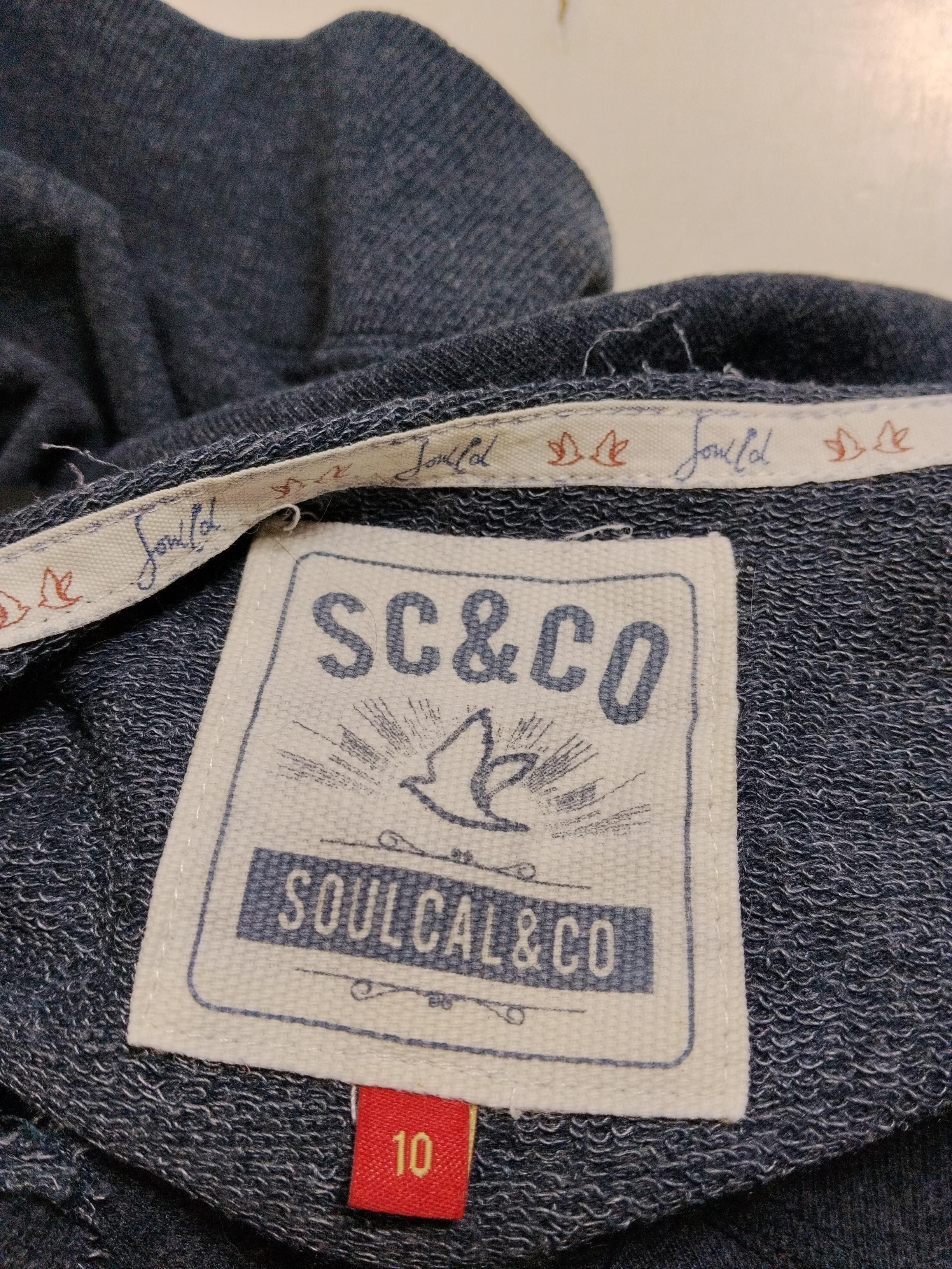 SoulCal&Co Women's Hoodie UK 10 Blue Graphic Polyester with Cotton Pullover - Image 5