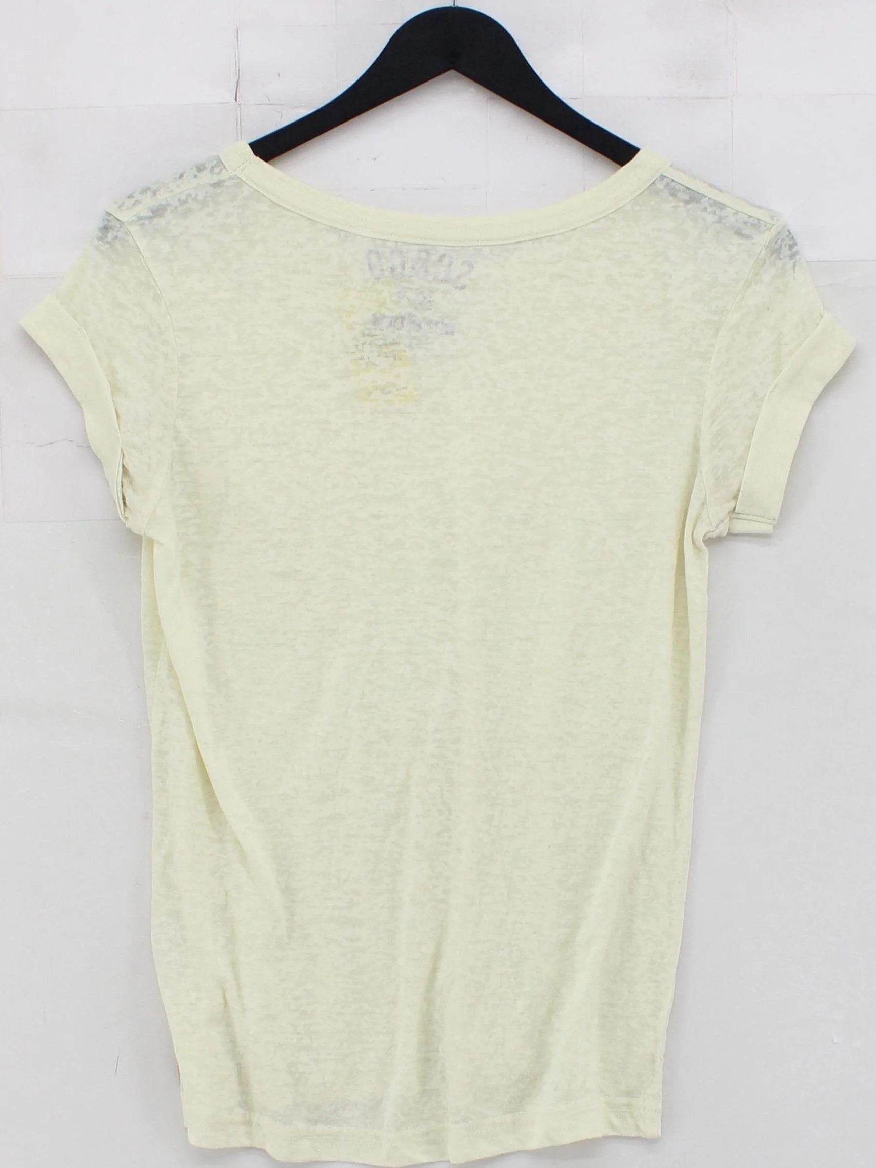 SoulCal&Co Women's T-Shirt UK 10 Cream Cotton with Polyester Basic - Image 2