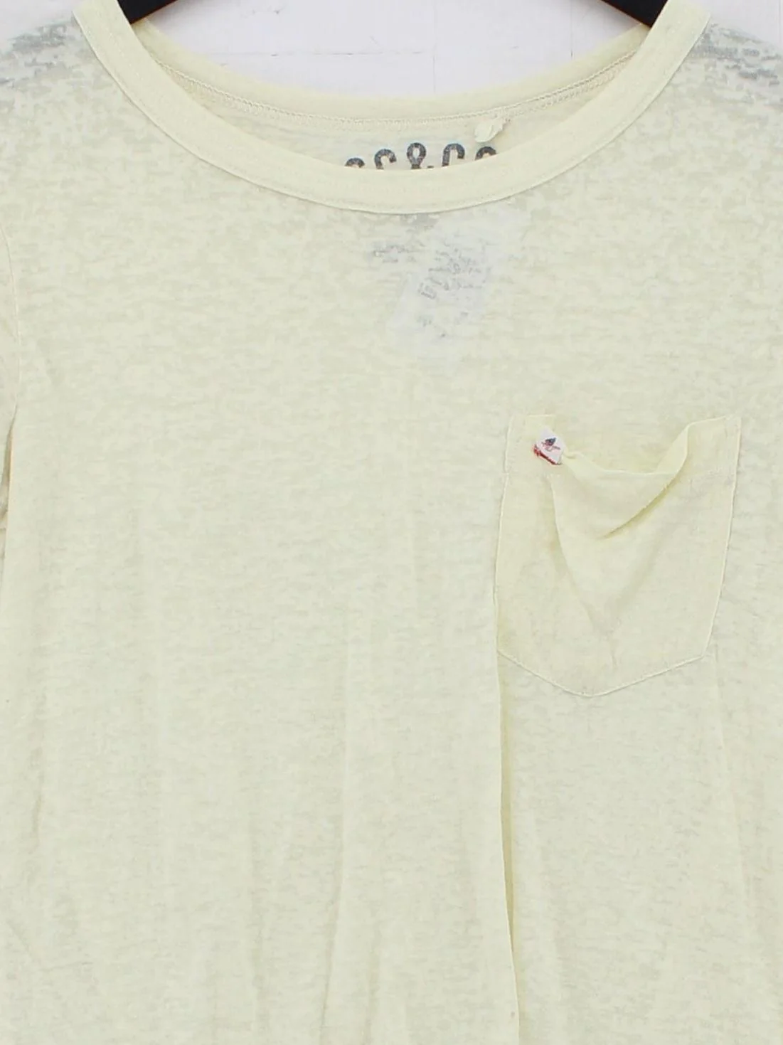 SoulCal&Co Women's T-Shirt UK 10 Cream Cotton with Polyester Basic - Image 3