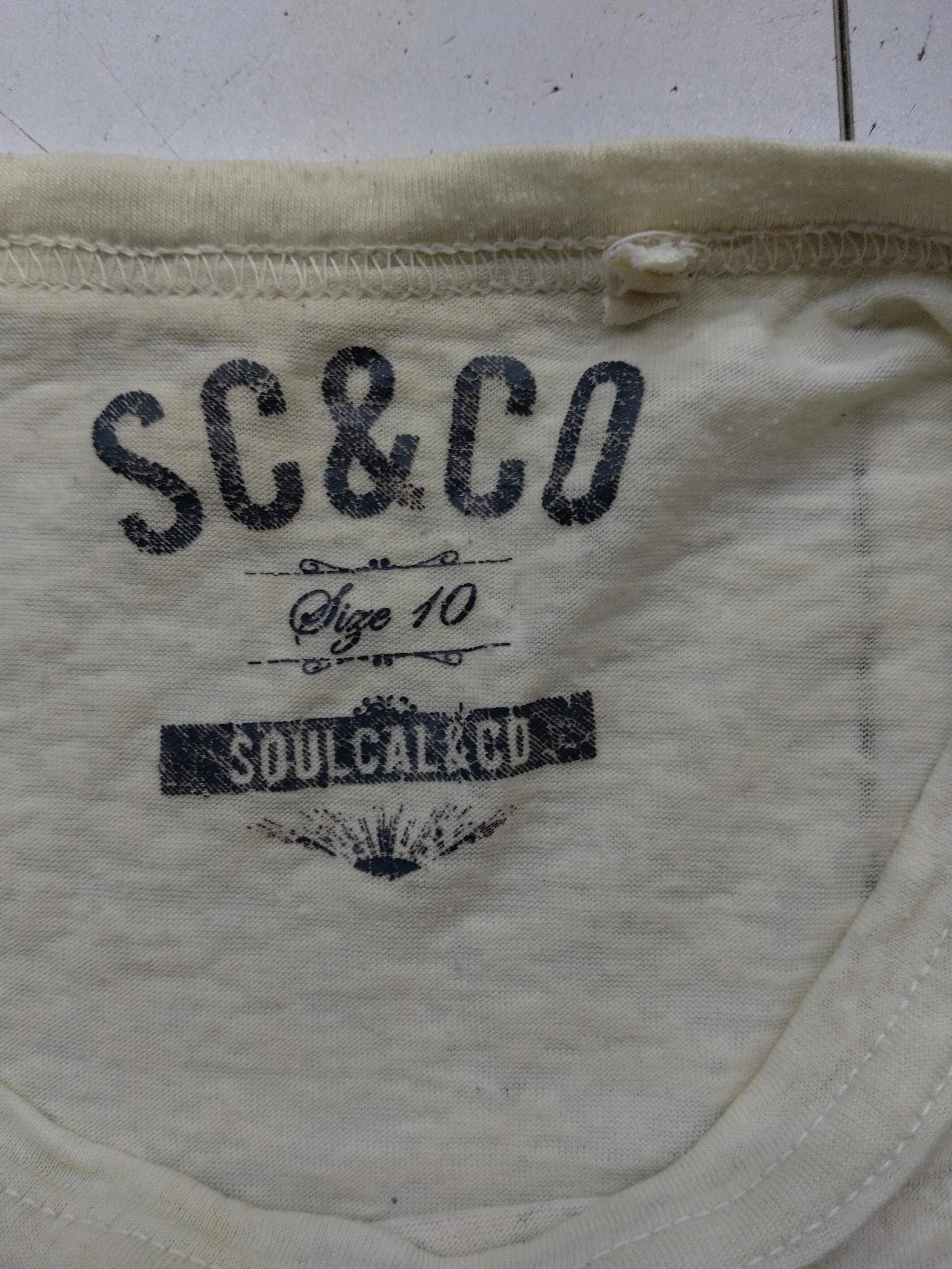 SoulCal&Co Women's T-Shirt UK 10 Cream Cotton with Polyester Basic - Image 5