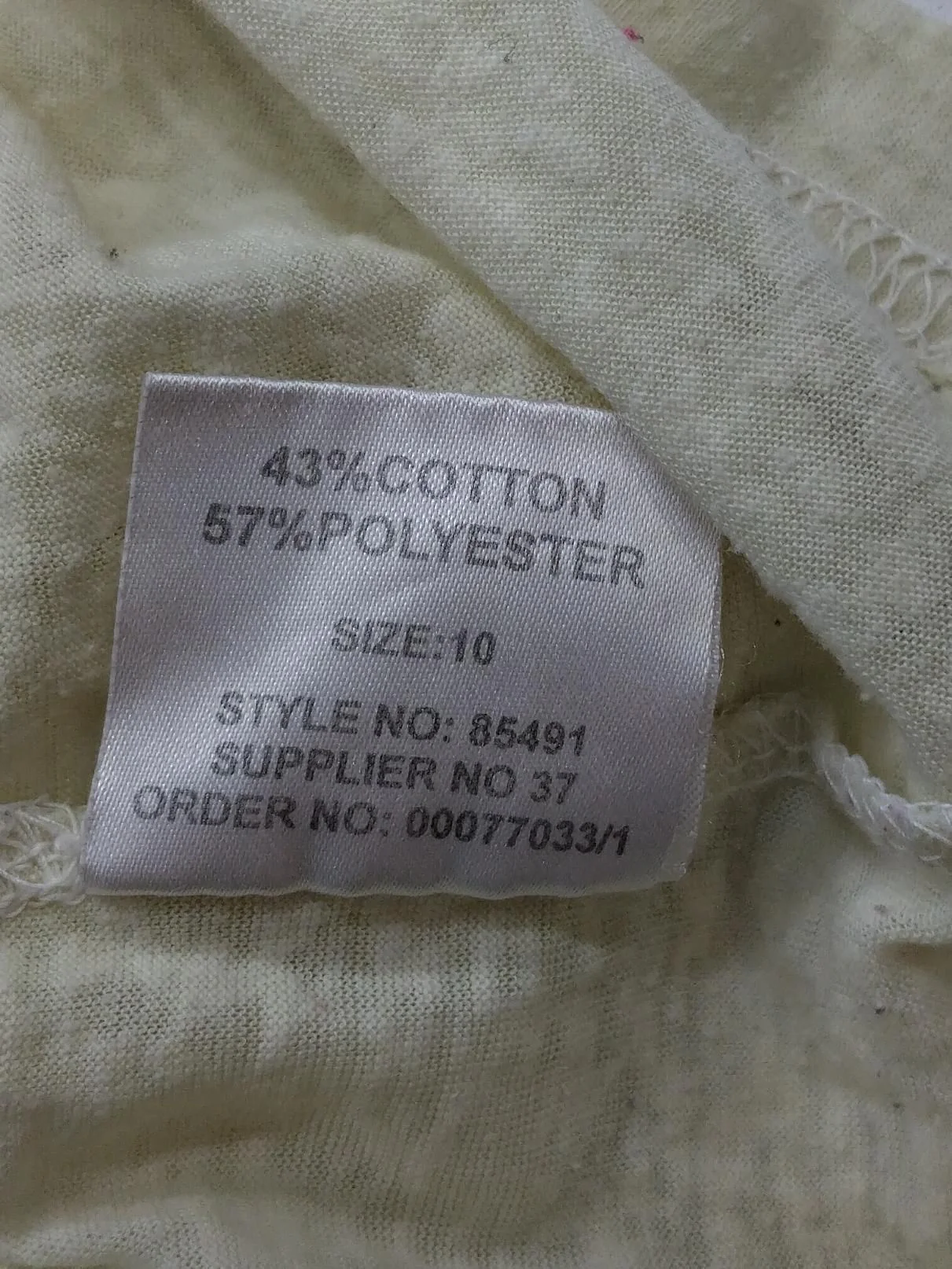 SoulCal&Co Women's T-Shirt UK 10 Cream Cotton with Polyester Basic - Image 6