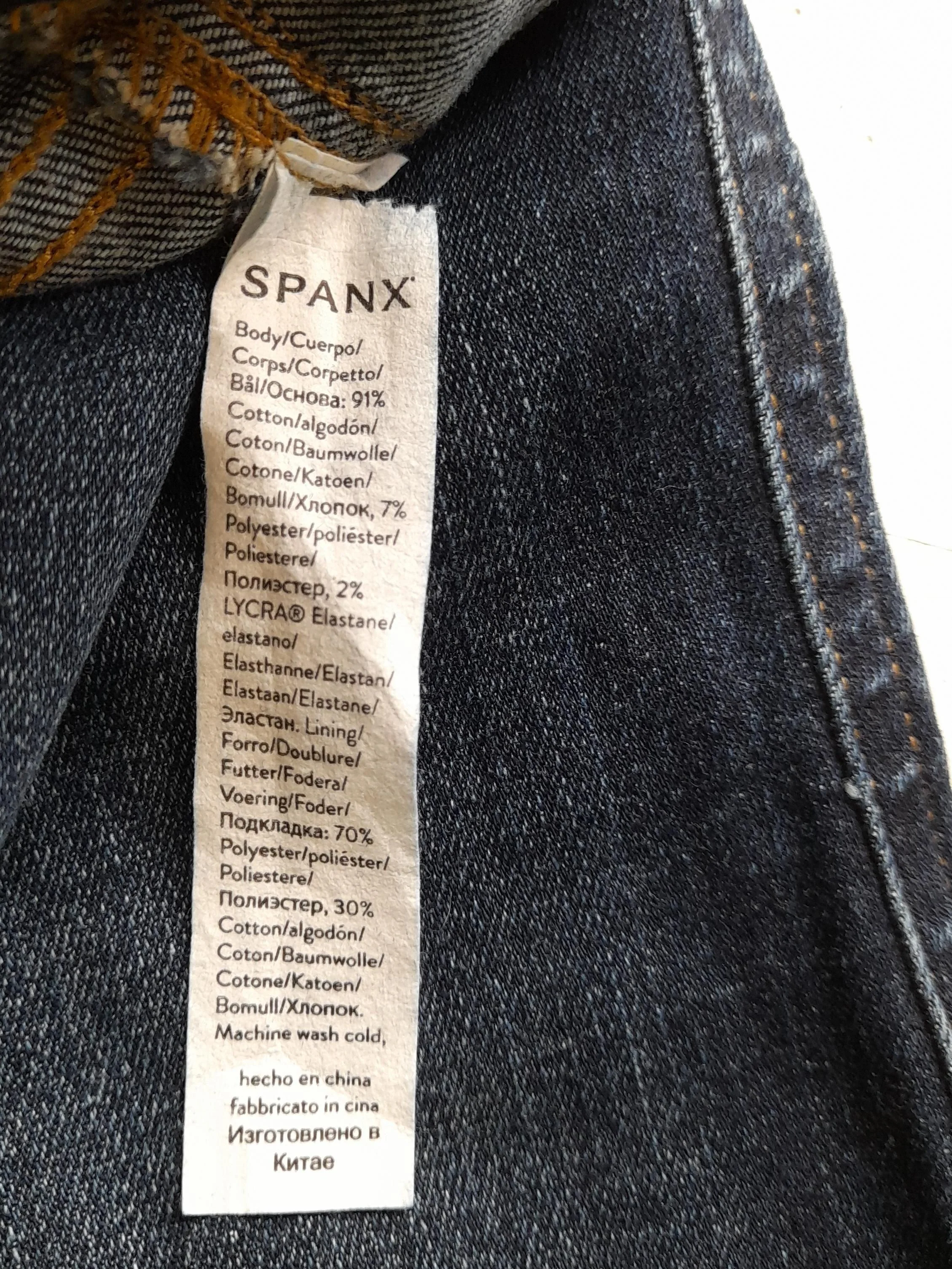 Spanx Women's Jeans UK 14 Blue Cotton with Polyester, Elastane Flared - Image 7