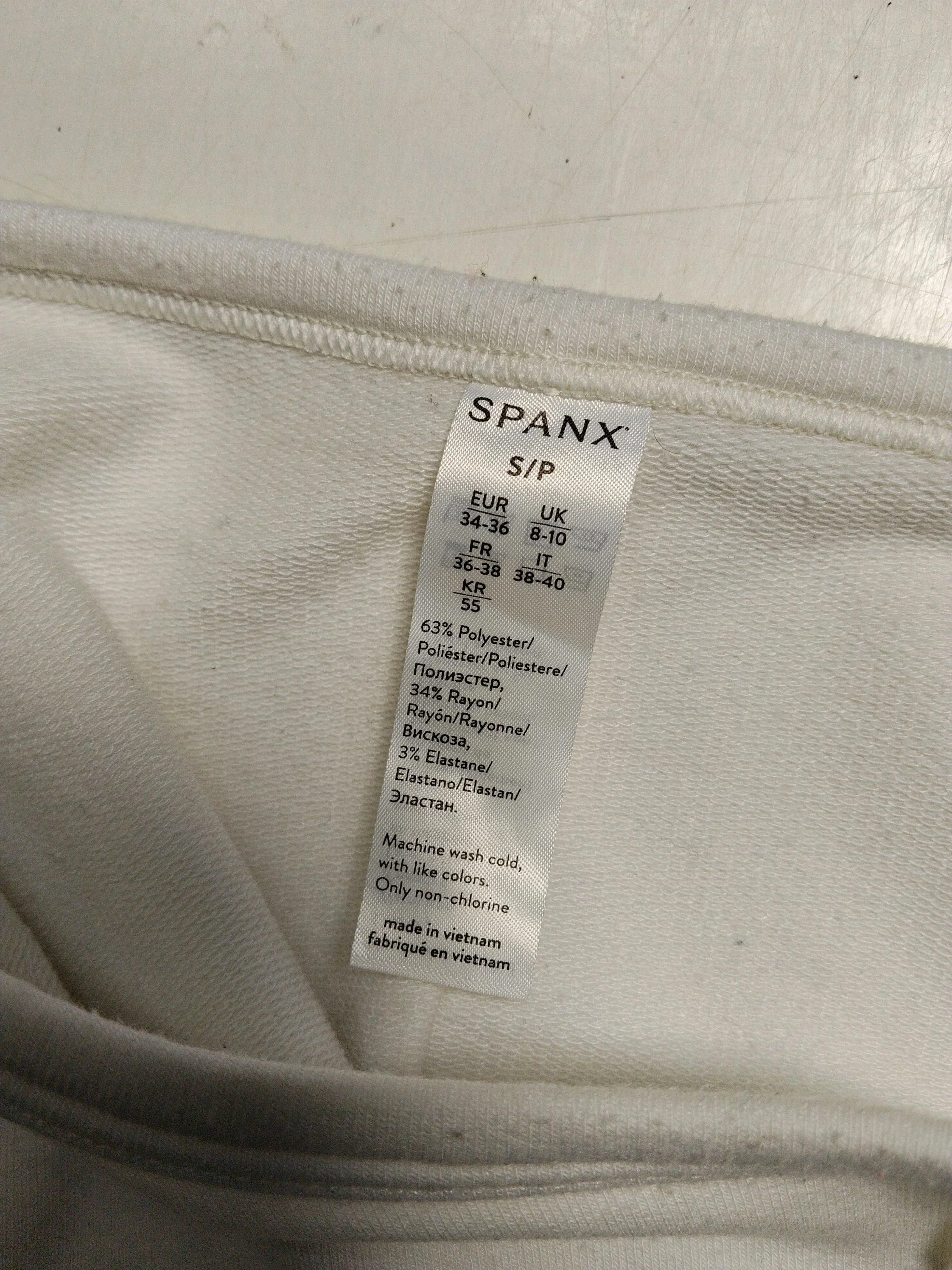 Spanx Women's Jumper UK 8 Cream Polyester with Rayon, Elastane Pullover - Image 7