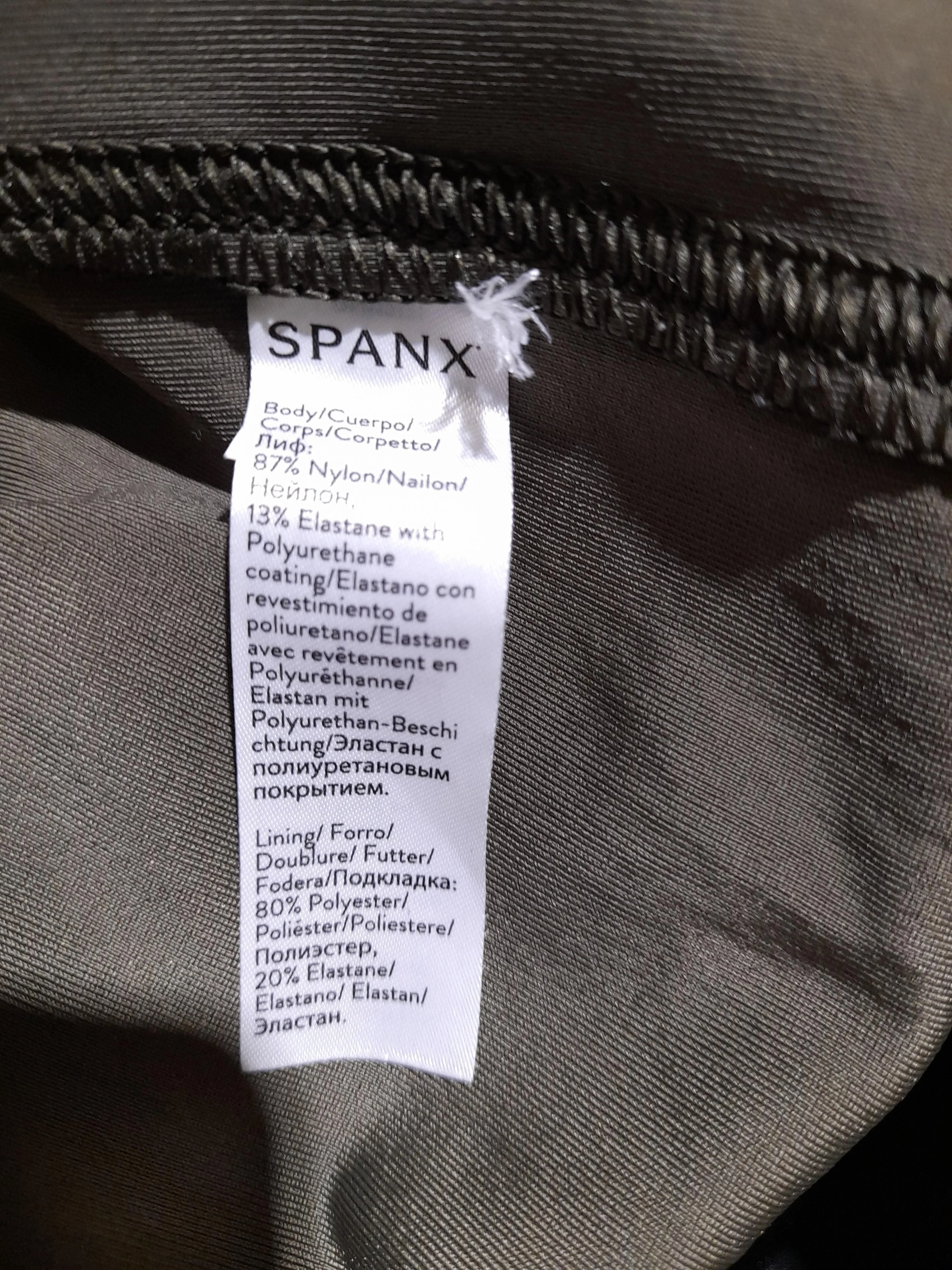 Spanx Women's Leggings L Tan Nylon with Elastane Full length - Image 6