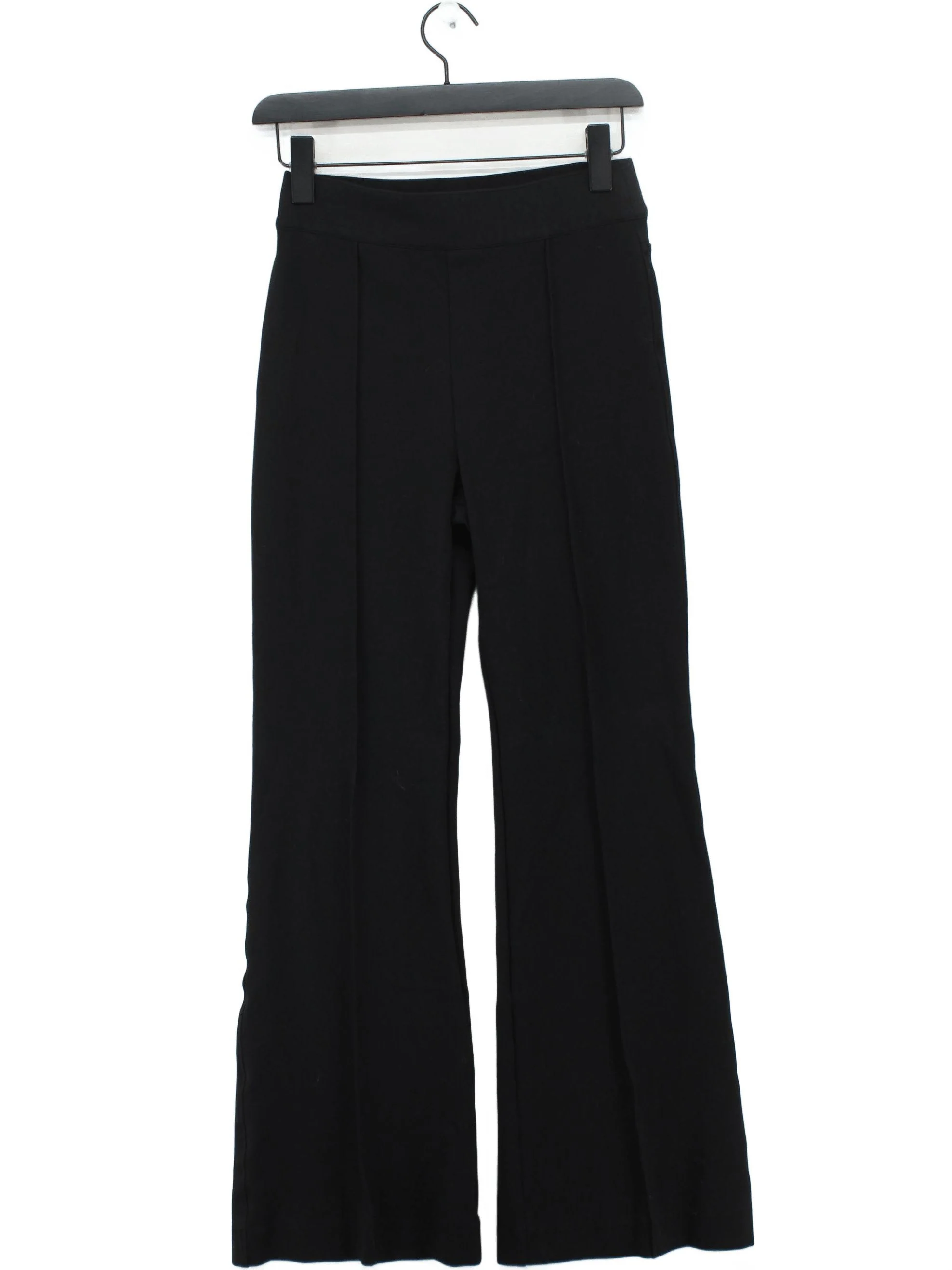 Spanx Women's Trousers S Black Rayon with Nylon, Elastane Flared Chino