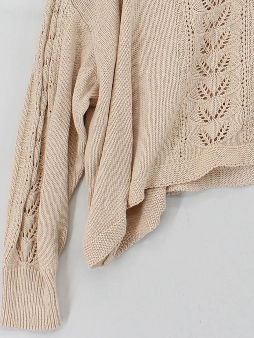 Spell & The Gypsy Women's Jumper S Cream Cotton with Linen Round Neck Pullover - Image 4