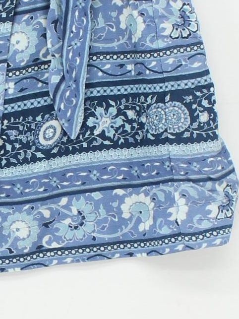 Spell Women's Mini Skirt M Blue Floral 100% Viscose Short Mini - Image 4