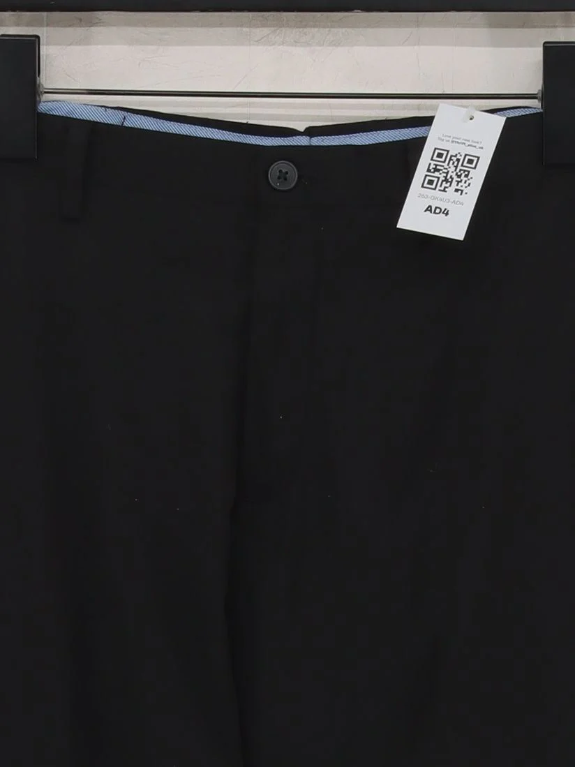 Splash Men's Trousers W 32 in Black Polyester with Viscose, Elastane Chino - Image 3