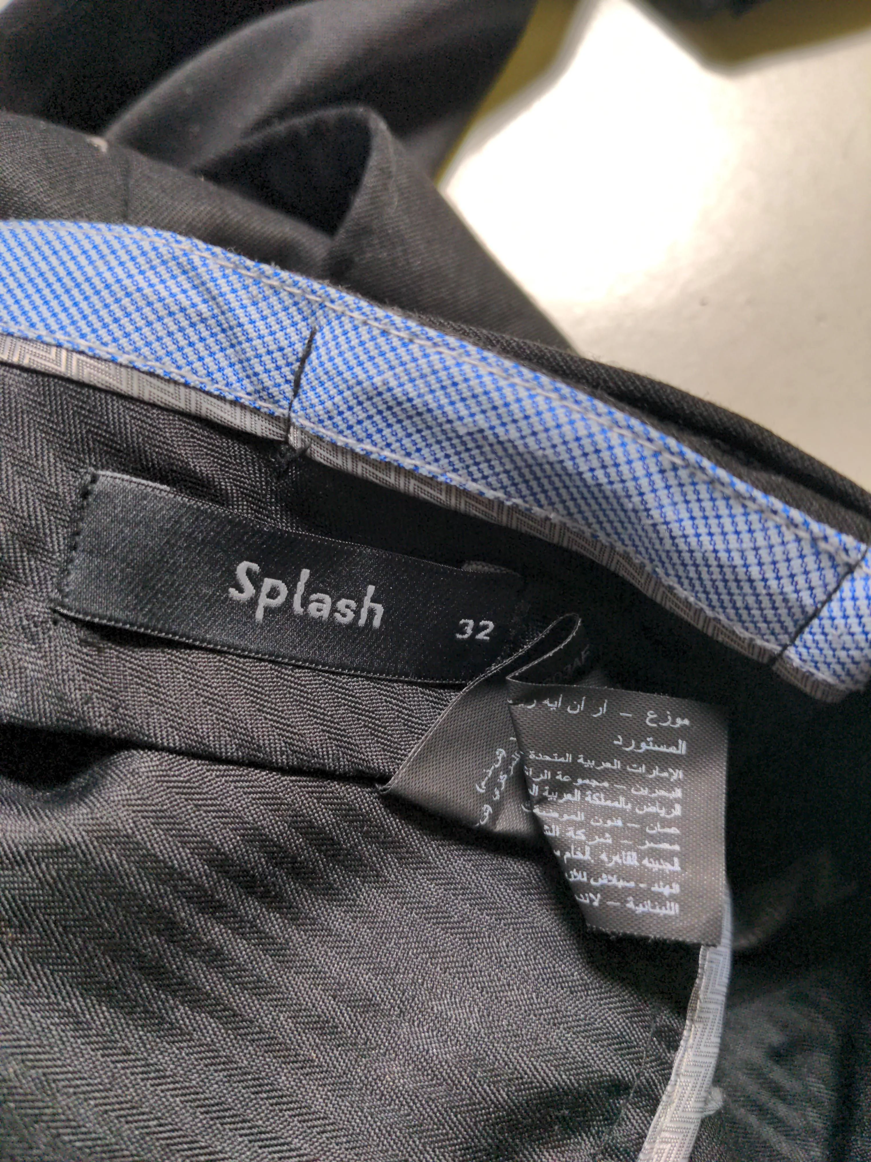 Splash Men's Trousers W 32 in Black Polyester with Viscose, Elastane Chino - Image 6