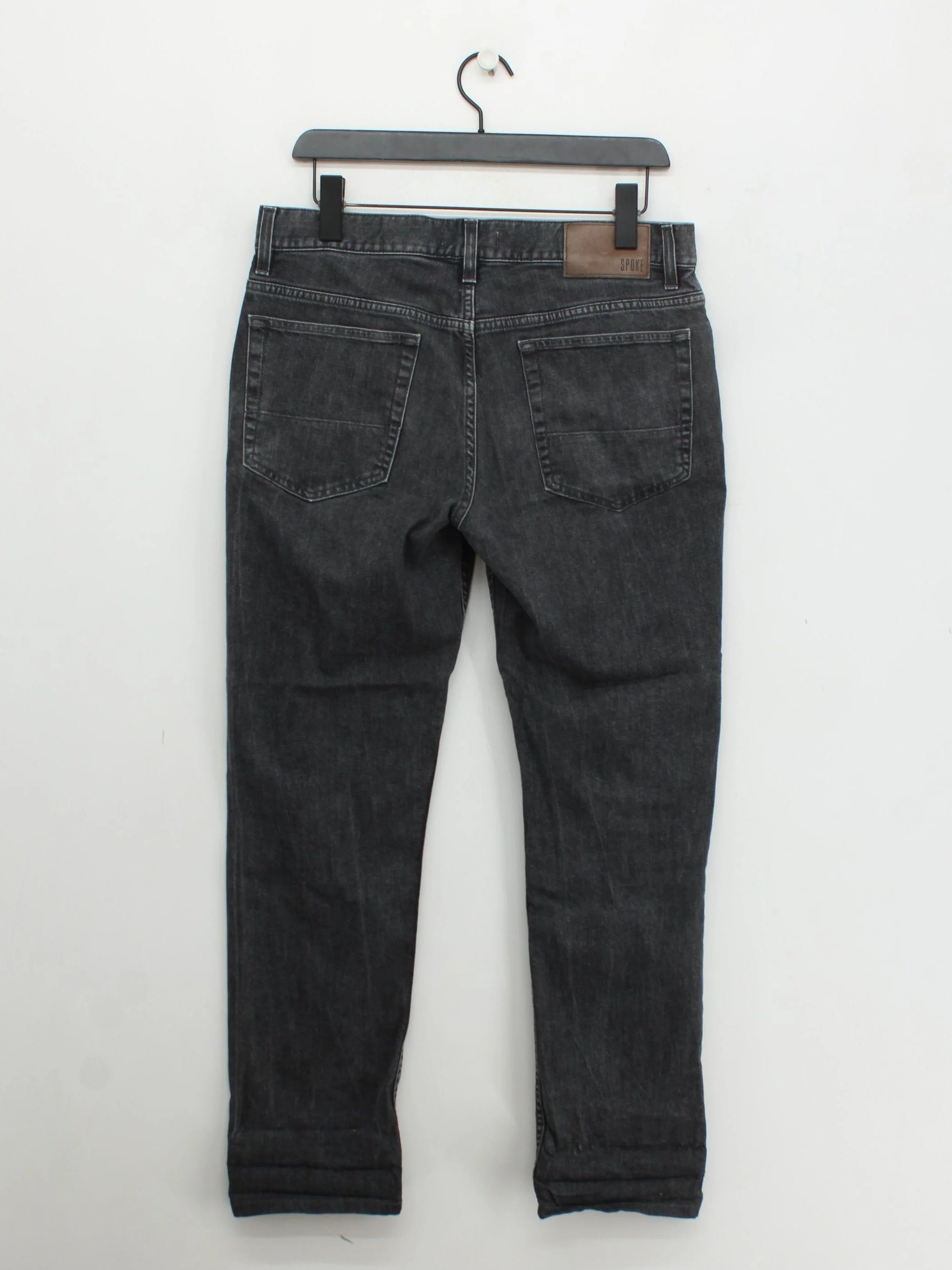 Spoke Men's Jeans W 34 in Grey Cotton with Elastane Straight - Image 2