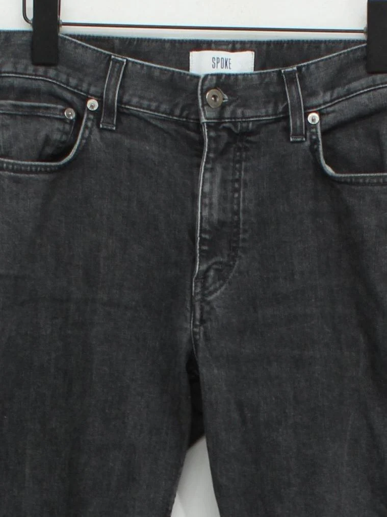 Spoke Men's Jeans W 34 in Grey Cotton with Elastane Straight - Image 3