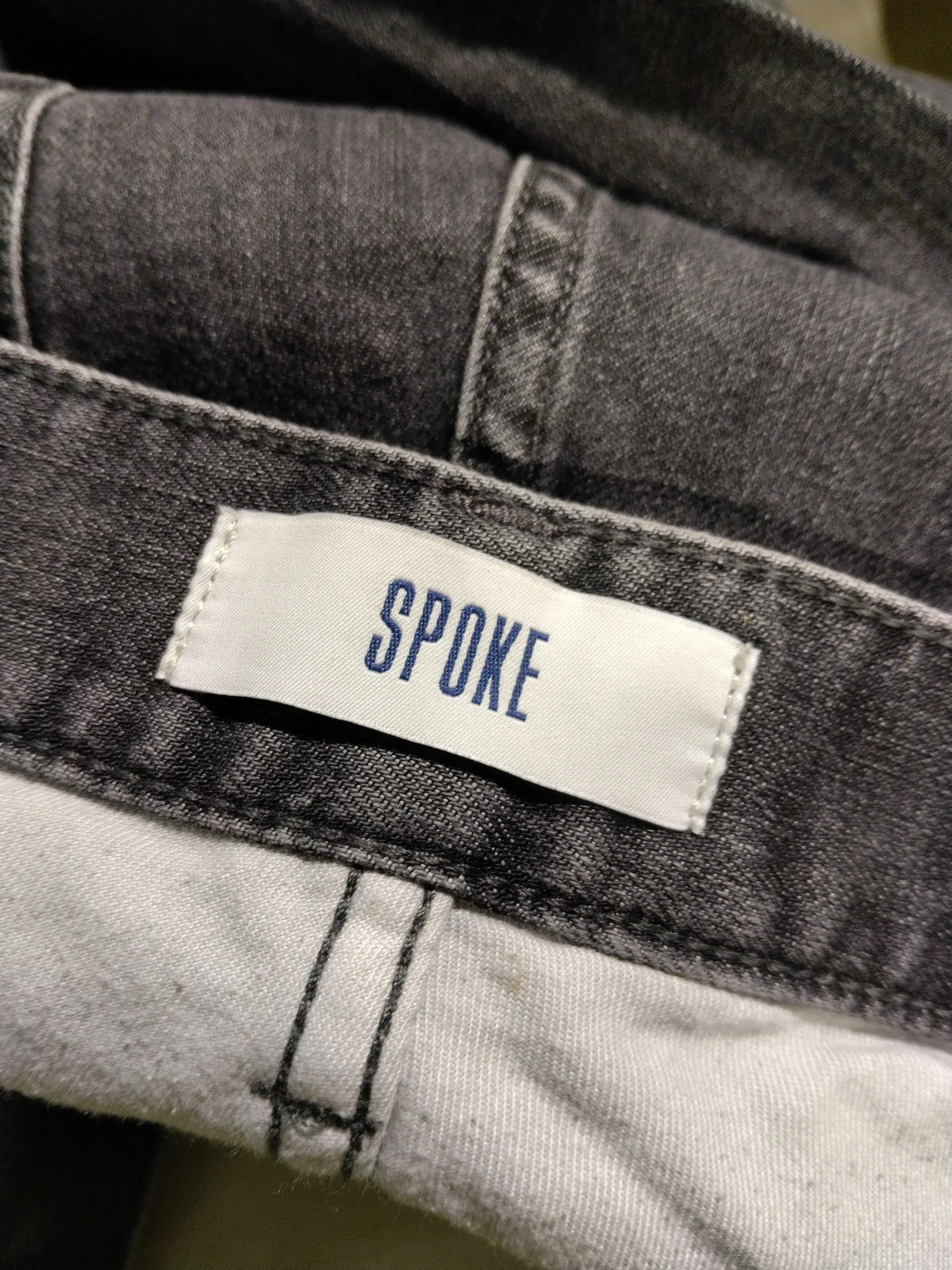 Spoke Men's Jeans W 34 in Grey Cotton with Elastane Straight - Image 5