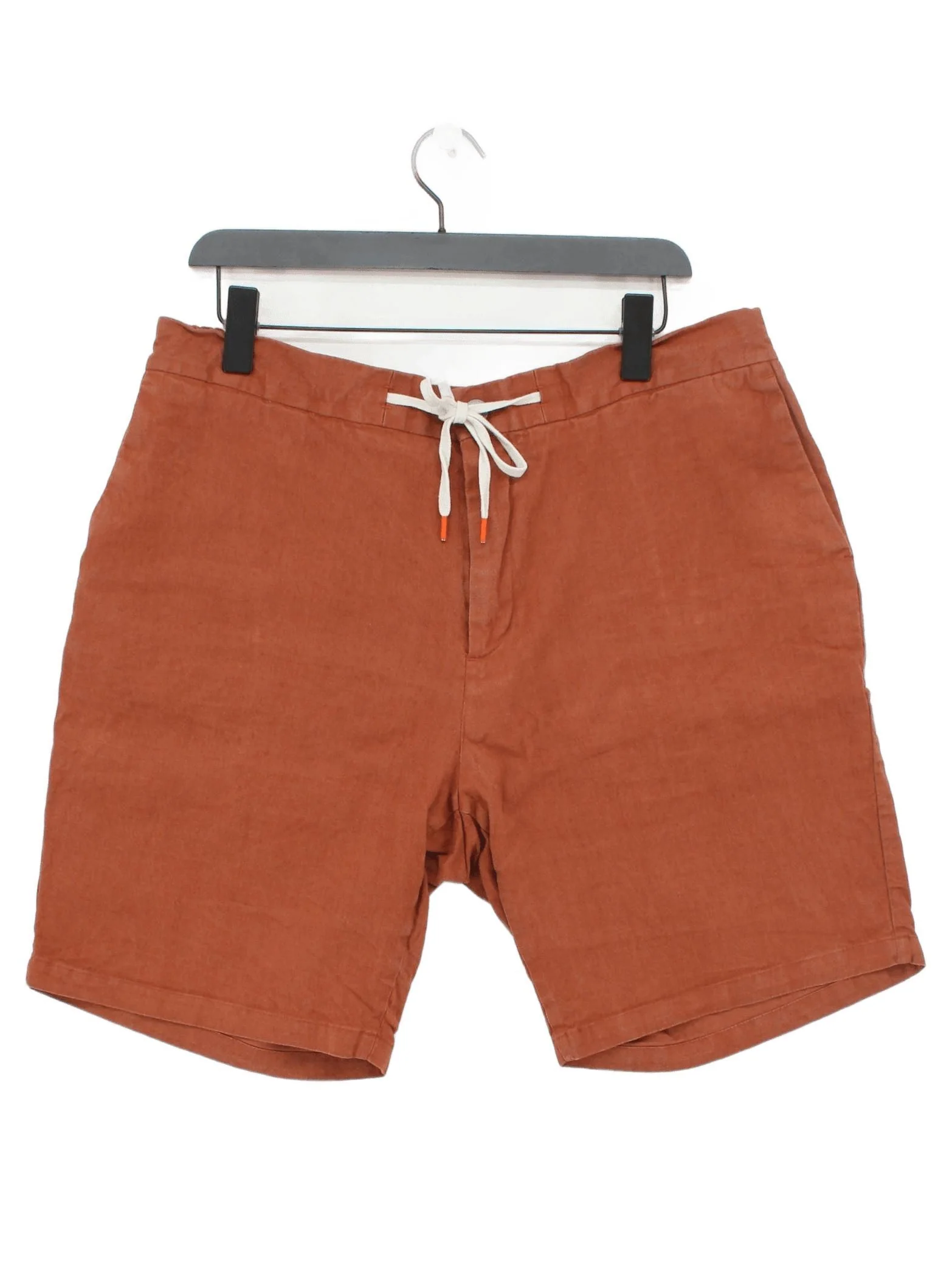 Spoke Men's Shorts W 38 in Tan Linen with Cotton, Elastane Chino