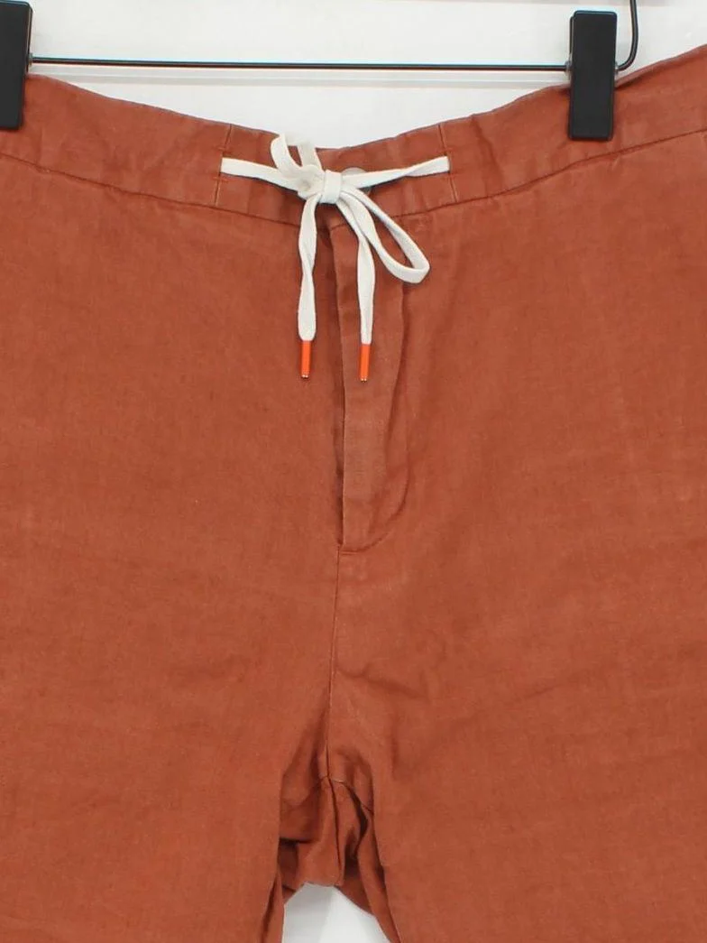 Spoke Men's Shorts W 38 in Tan Linen with Cotton, Elastane Chino - Image 3