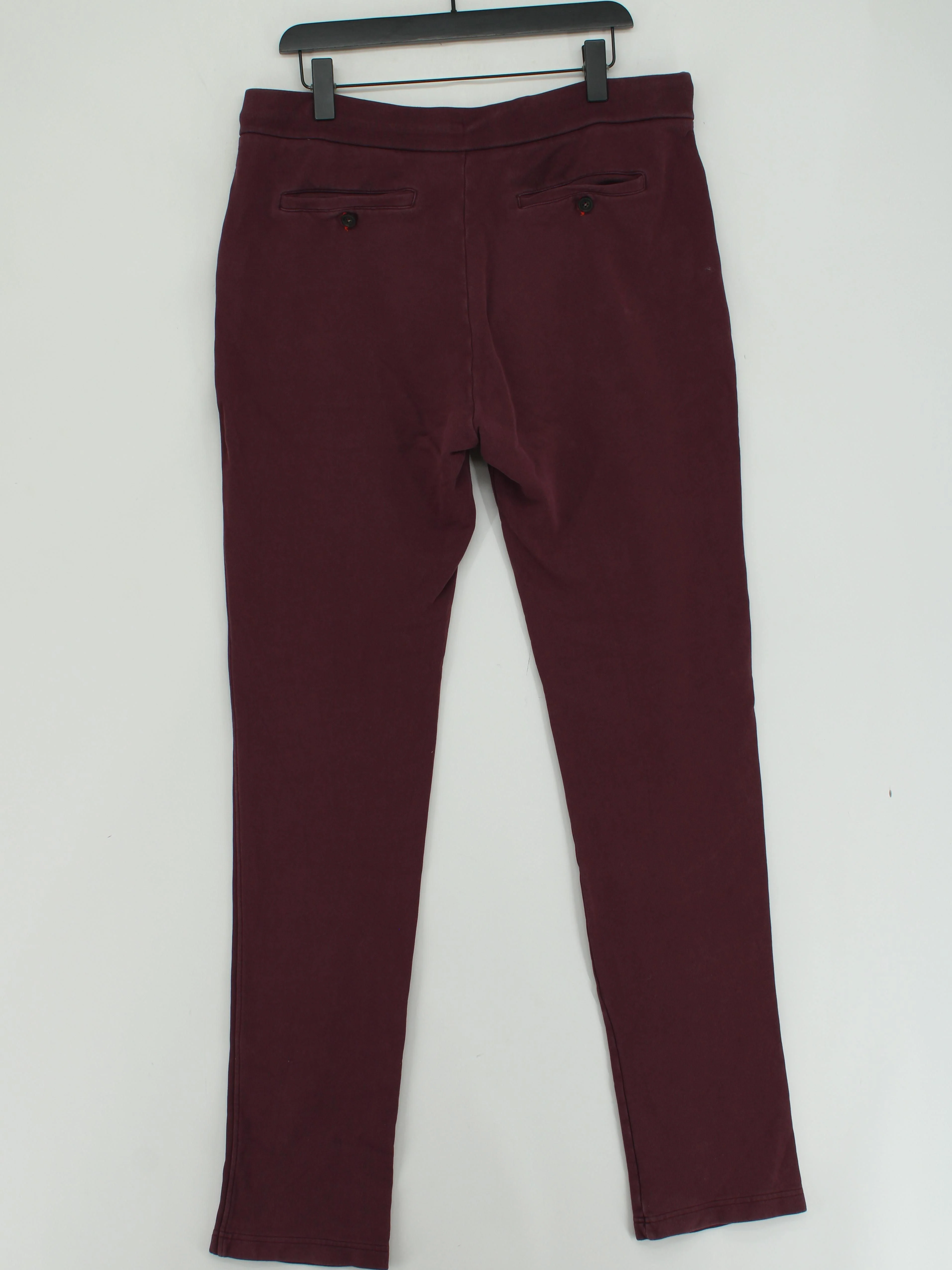 Spoke Men's Sports Bottoms W 34 in Red 100% Cotton Tapered Sweatpants - Image 2
