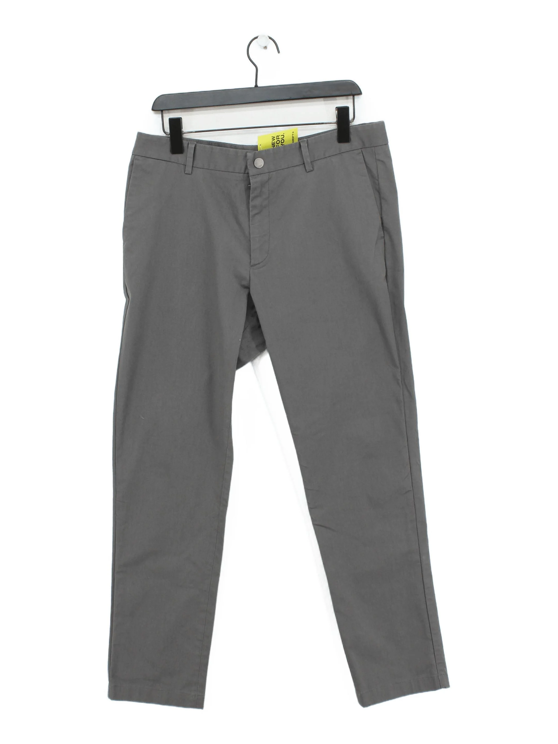 Spoke Men's Trousers M Grey Cotton with Elastane Straight Chino