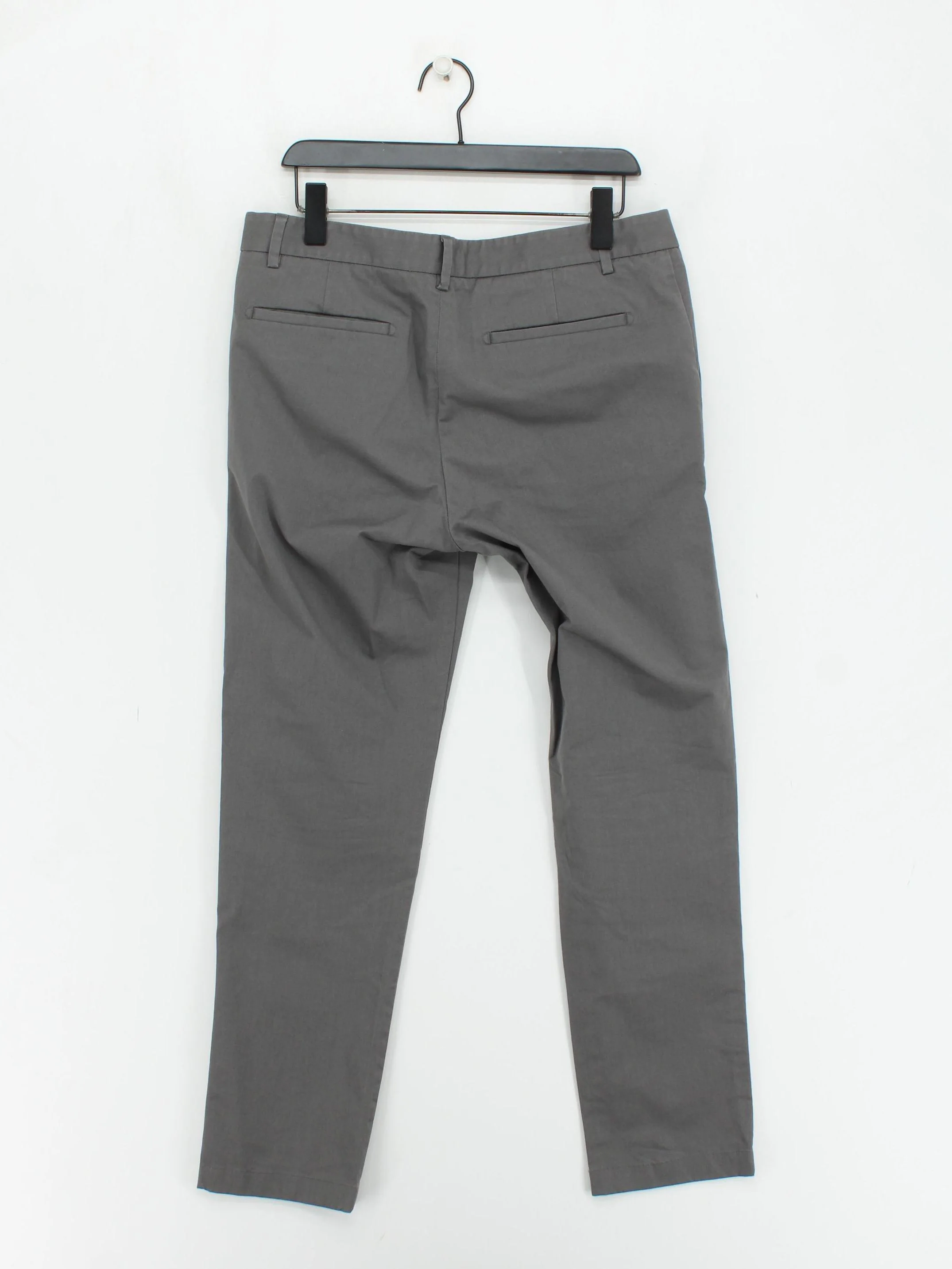 Spoke Men's Trousers M Grey Cotton with Elastane Straight Chino - Image 2