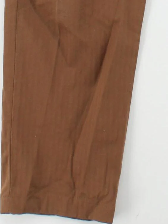 Spoke Men's Trousers W 32 in Brown Cotton with Elastane Tapered Chino - Image 4