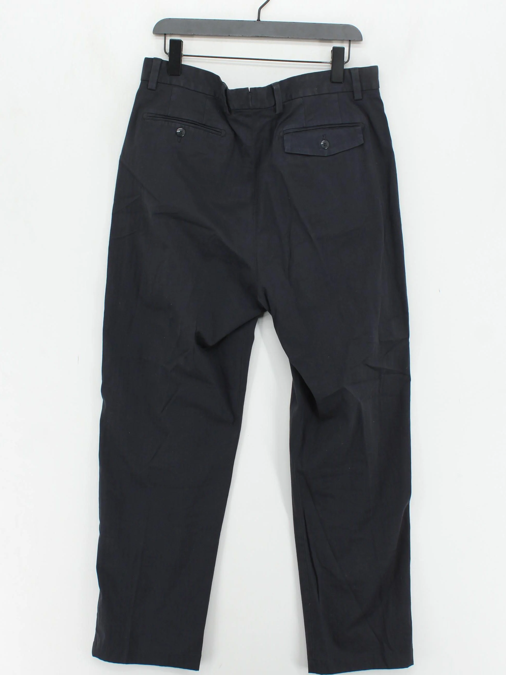 Spoke Men's Trousers W 34 in Black Cotton with Elastane Tapered Chino - Image 2