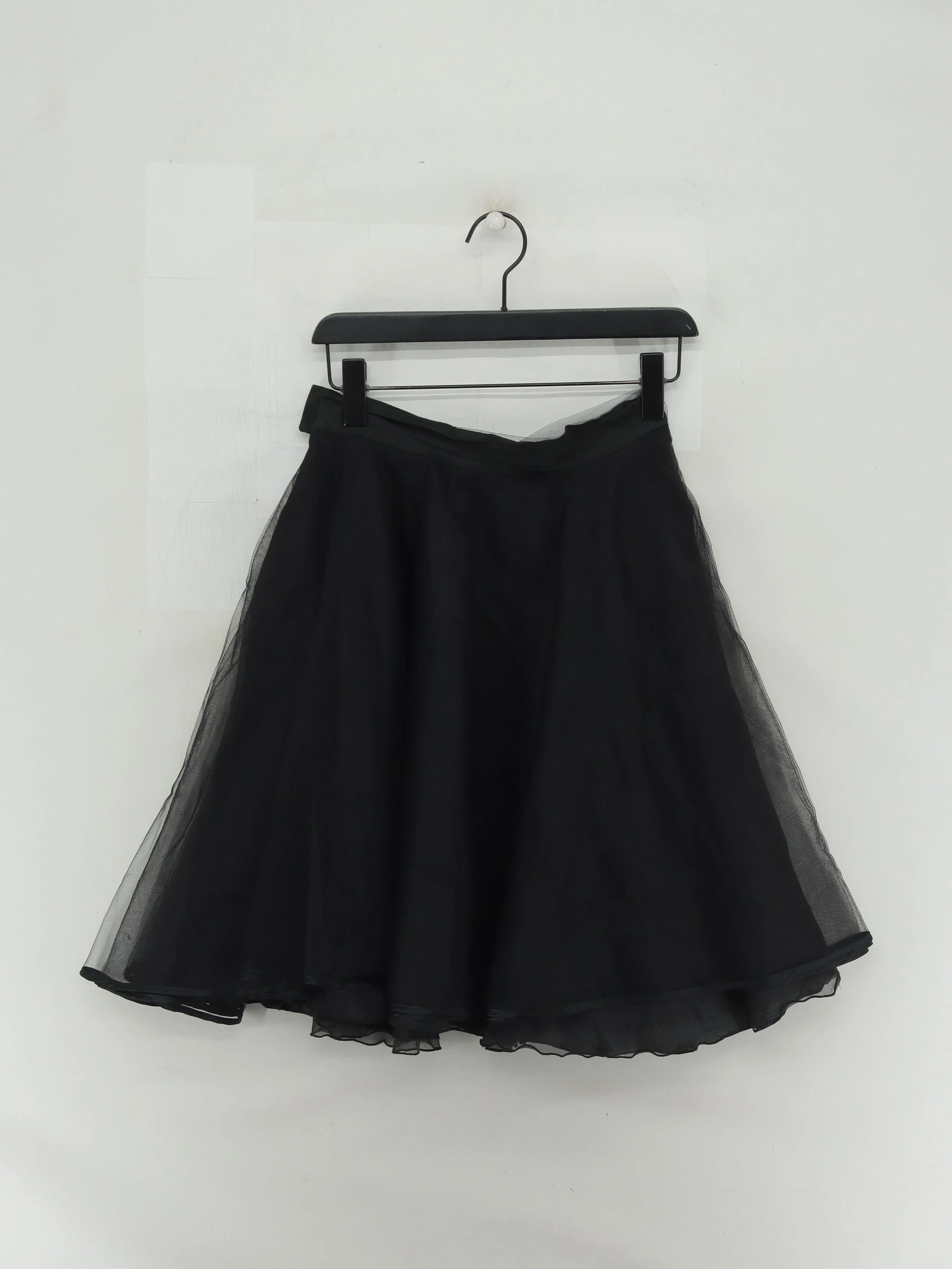 Sportmax Women's Mini Skirt UK 12 Black Nylon with Polyester Short Mini - Image 2