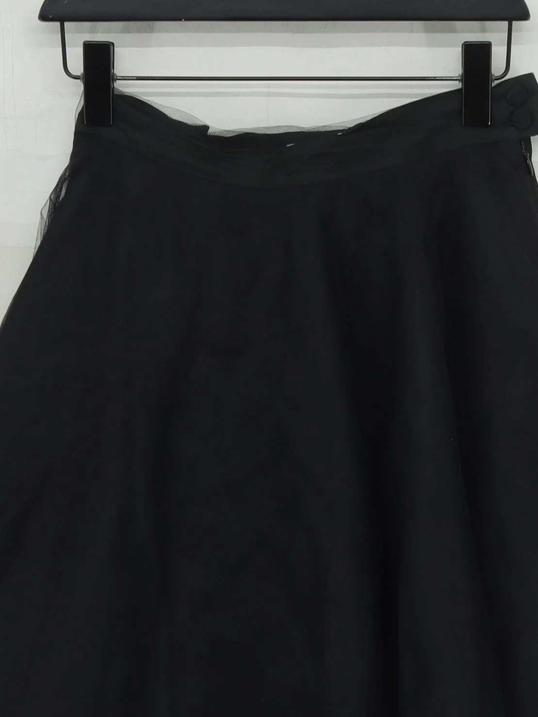 Sportmax Women's Mini Skirt UK 12 Black Nylon with Polyester Short Mini - Image 3