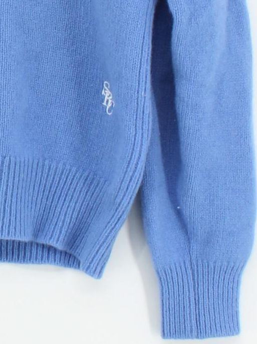Sporty & Rich Women's Jumper S Blue 100% Wool Crew Neck Pullover - Image 4