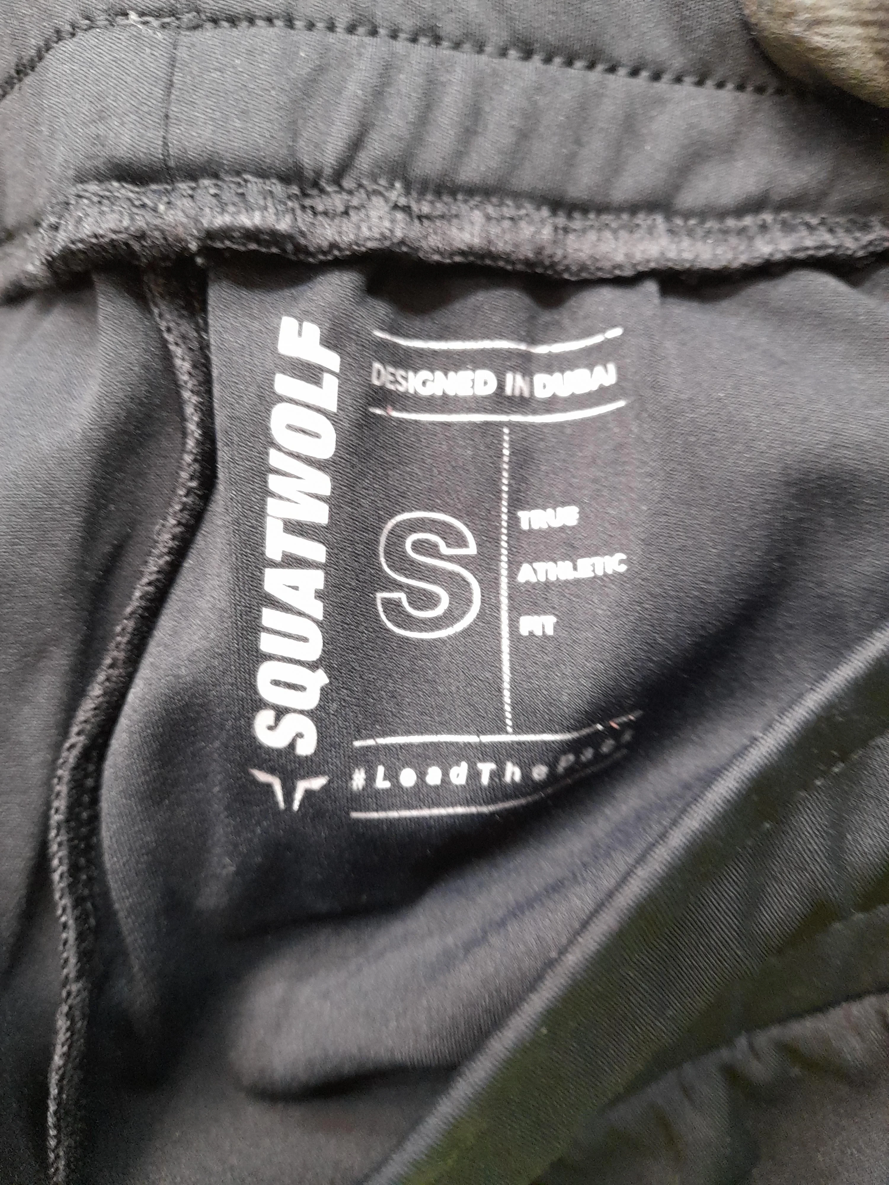 SQUATWOLF Men's Sports Bottoms S Black Nylon with Spandex Sweatpants - Image 5