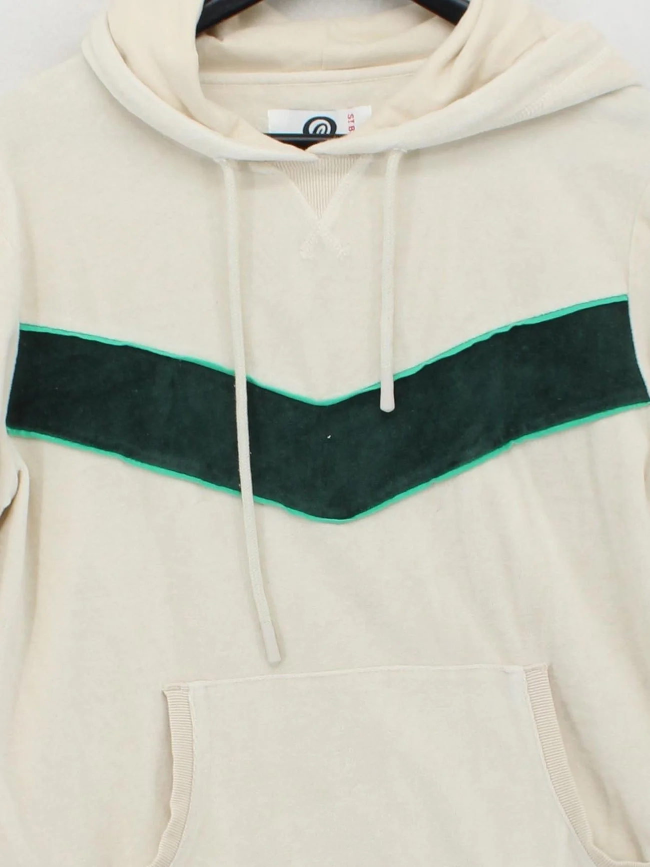 St Berts Men's Hoodie L Cream Graphic Cotton with Polyester Pullover - Image 3