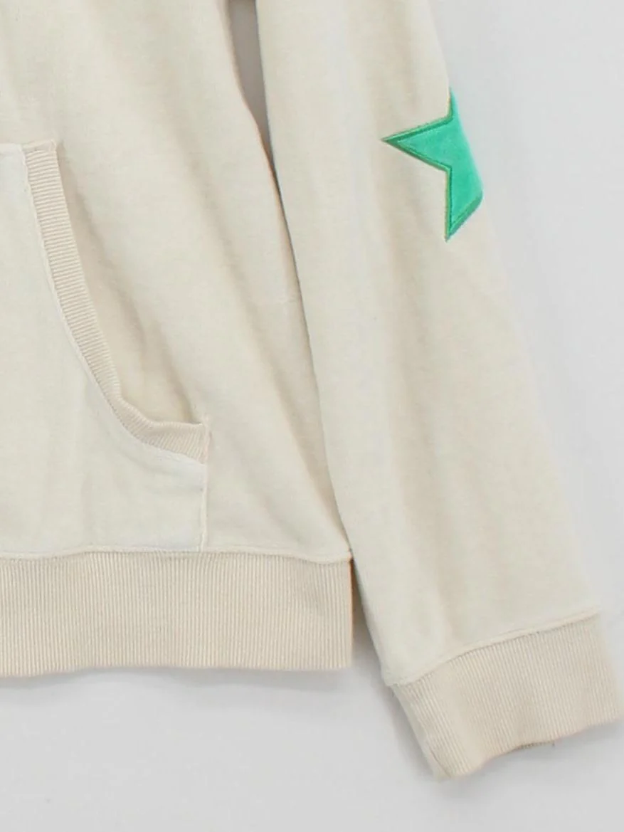 St Berts Men's Hoodie L Cream Graphic Cotton with Polyester Pullover - Image 4